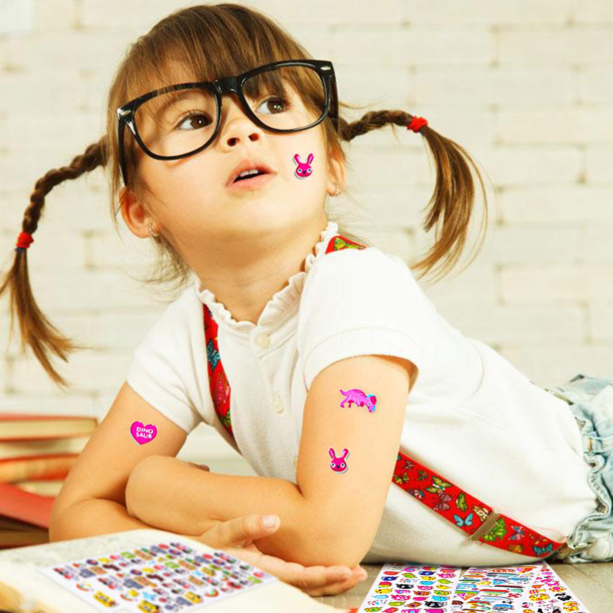 Kids Stickers - 3 Packs of 6300+ Cute Animal & Puffy Stickers with Various Designs | Perfect for Scrapbooking, School Projects & DIY Crafts
