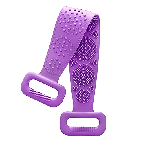 Premium Silicone Body Brush for Shower & Bath - Exfoliating Skin Care Tool for Acne Scar Treatment & Face Cleansing (Purple, One Size) | Ideal for Daily Skincare Routine & Spa Experience