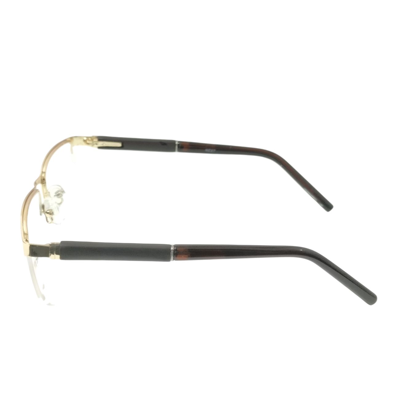 Premium Luxury Rectangle Gold Half Frame Supra Glasses - Stylish Eyewear for Reading, Fashion & UV Protection