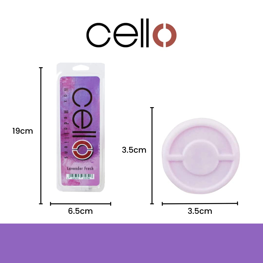 Premium Cello Wax Medallions - Lavender Scented Home Fragrance for Closet, Drawer & Car Air Freshener | Long-Lasting Aroma for Wardrobe, Bathroom & Small Spaces