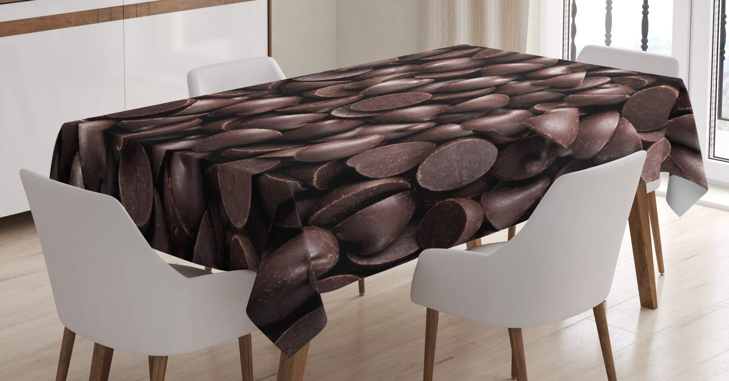 Ambesonne Chocolate Tablecloth - 52