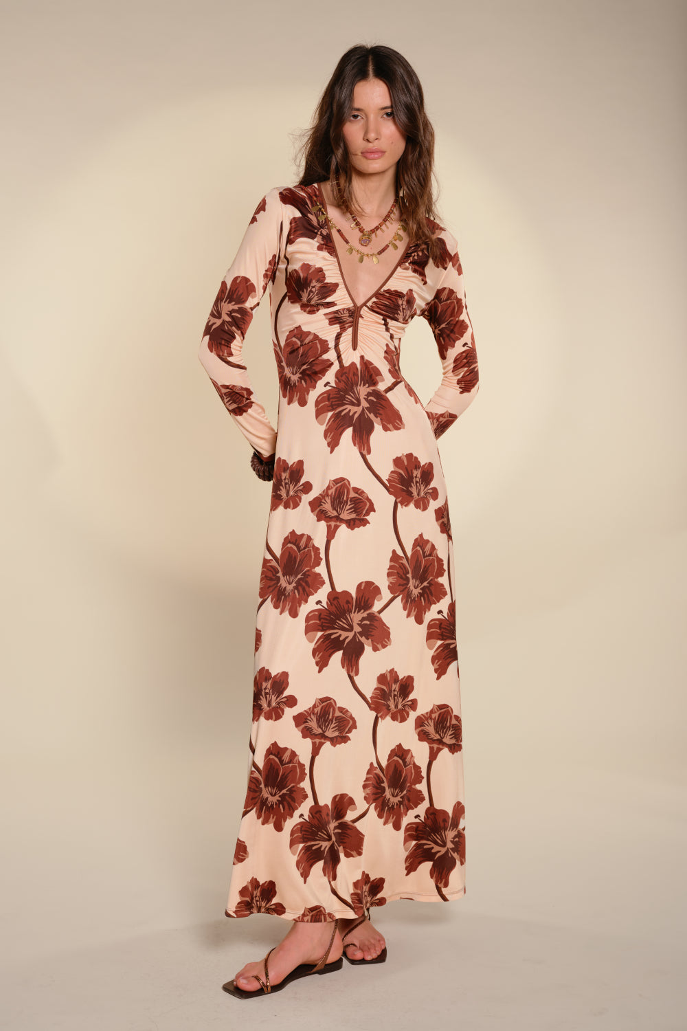 Alma Embroidered Dress - Elegant Floral Embroidery Women's Dress for Casual Wear, Parties & Special Occasions