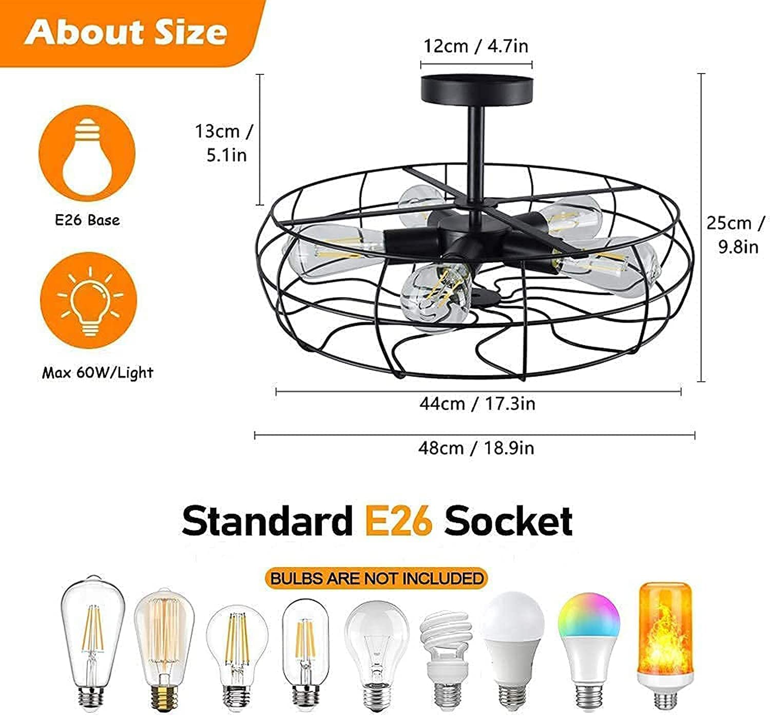 Depuley 5-Light Industrial Ceiling Fixture - 19