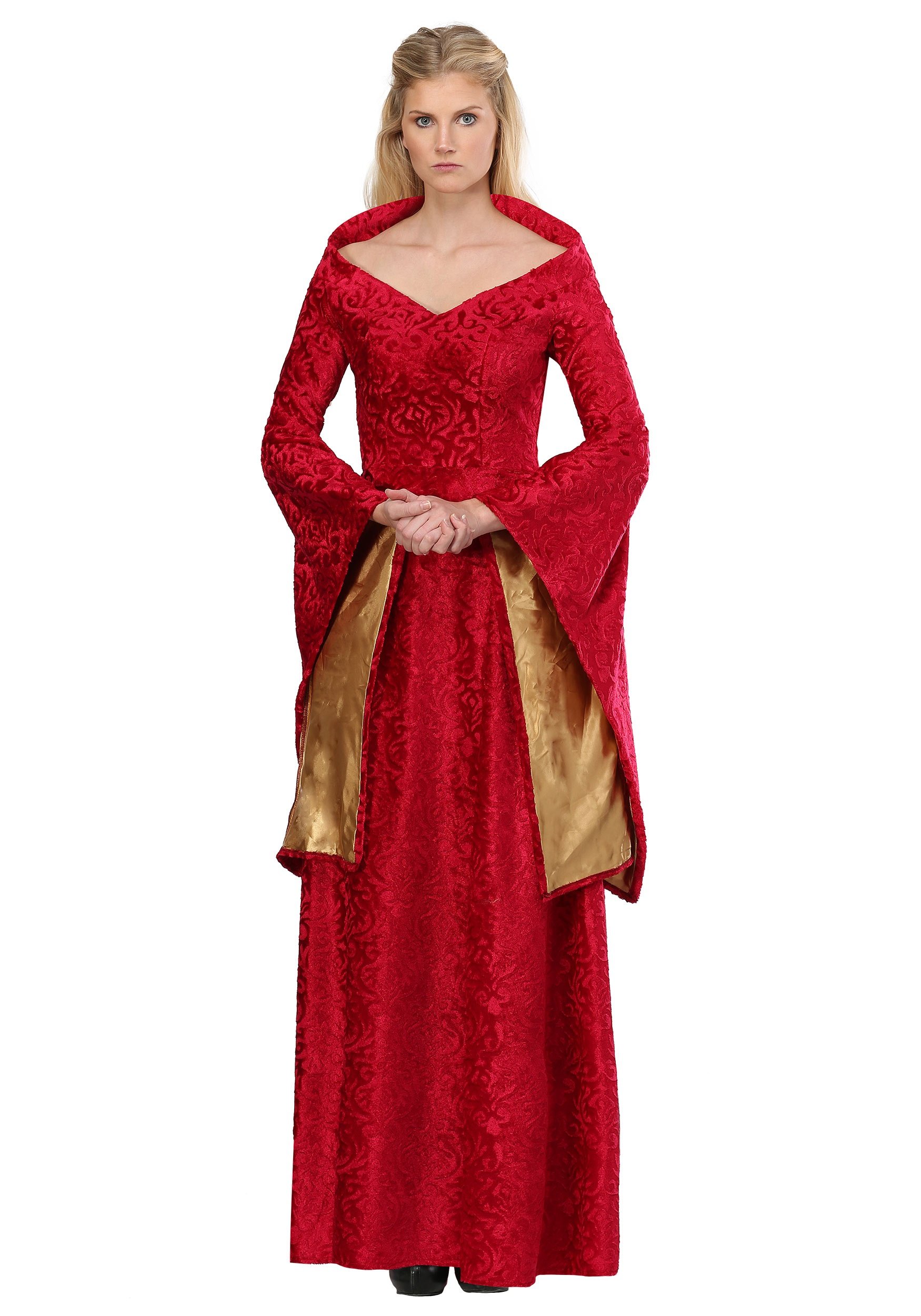 Plus Size Lion Queen Costume for Women - Medieval Renaissance Red Dress for Adults - Halloween, Cosplay, Themed Parties & Costume Events