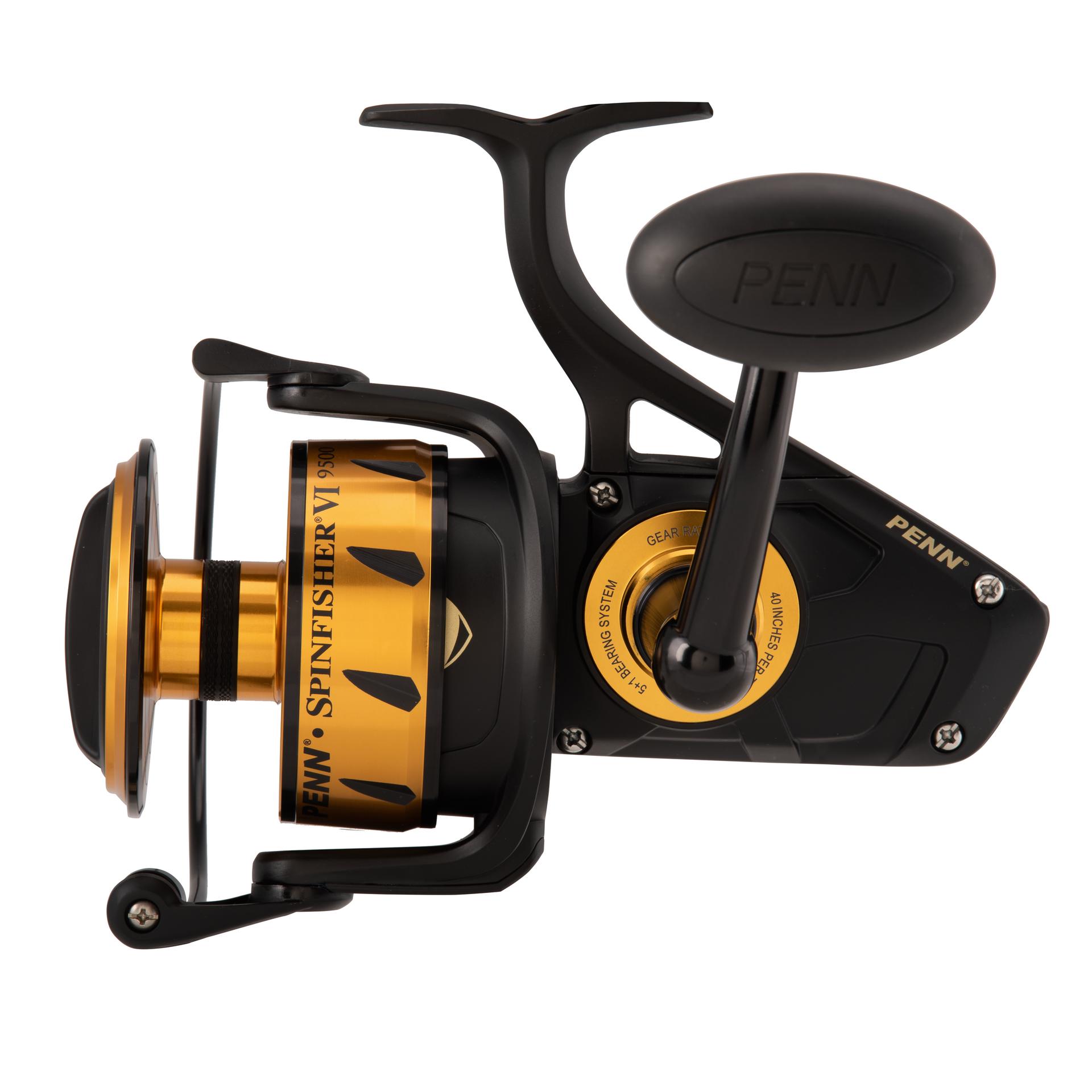 Penn Spinfisher VI Spinning Fishing Reel - Saltwater & Freshwater, 6+1 Shielded Bearings, HT-100 Drag System - Perfect for Surf Fishing, Pier Fishing & Offshore Angling