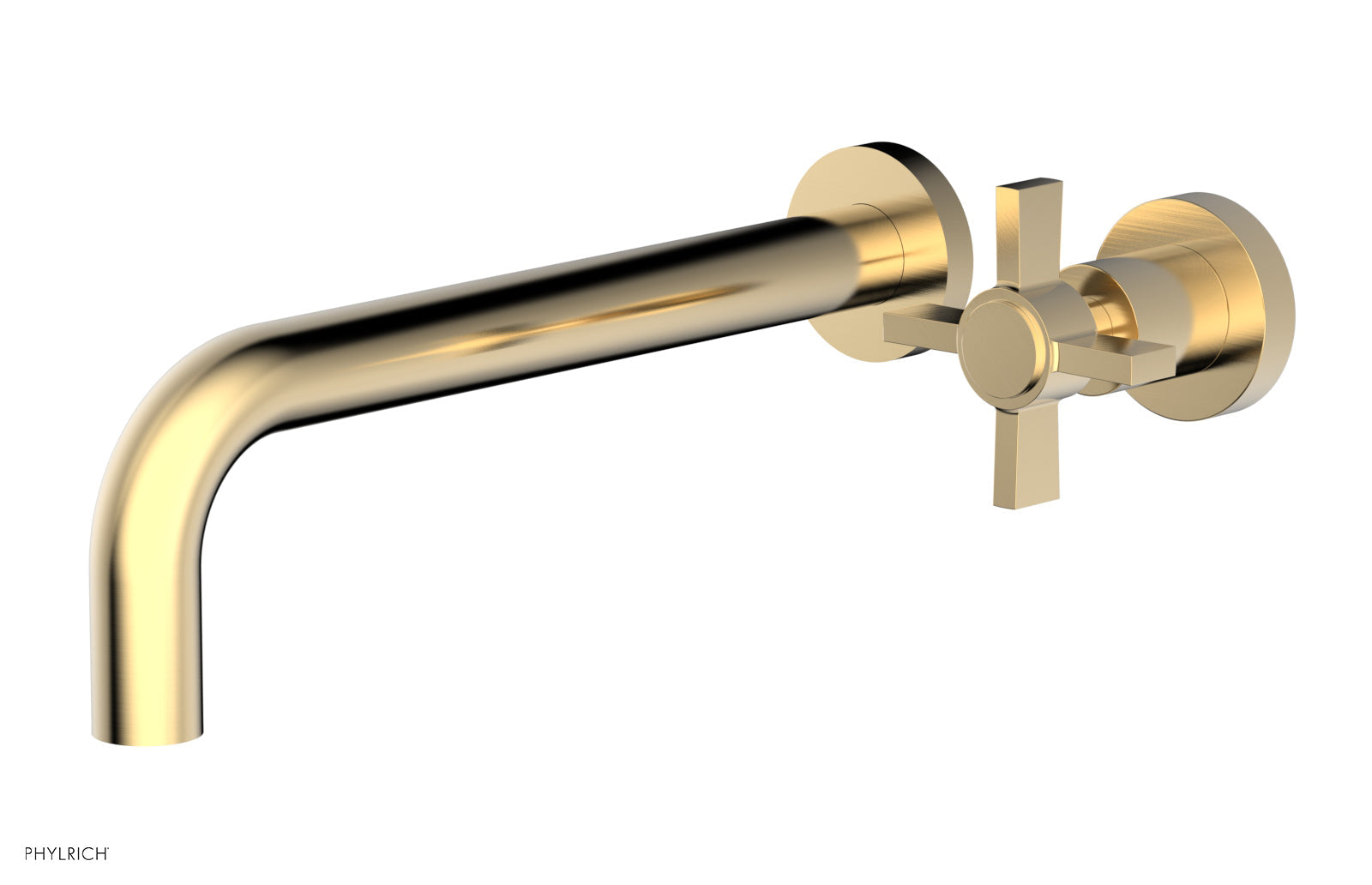 Basic 10 Single Handle Wall Lavatory Faucet Set with Cross Handle D132 16 - Perfect for Bathroom Sink, Powder Room, and Guest Bath Installation