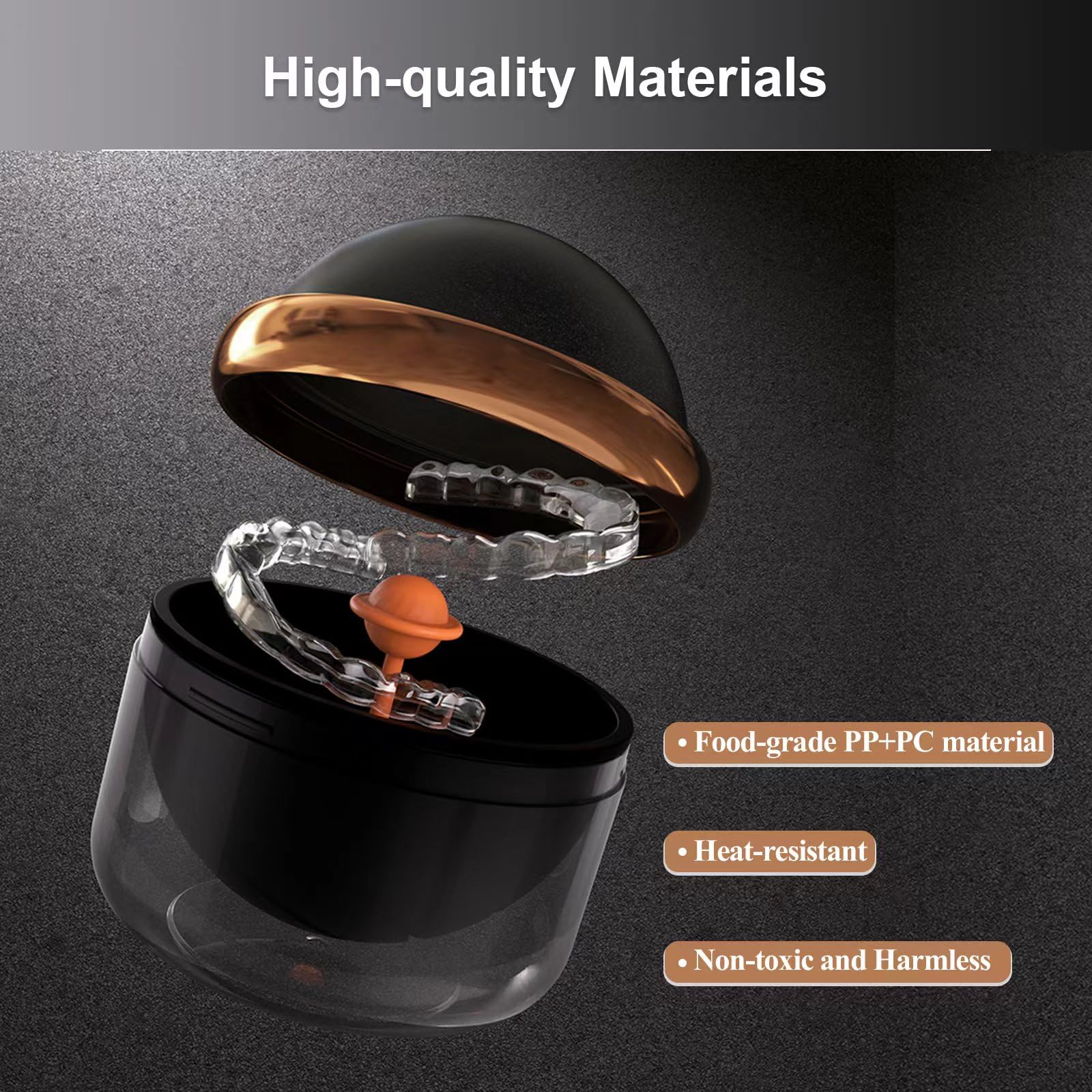 2024 Planet-Themed Denture Cleaner Case with Strainer Basket & Braces Cleaner Cup - Cute Denture Holder & Retainer Storage Soak Container for Travel & Home Use