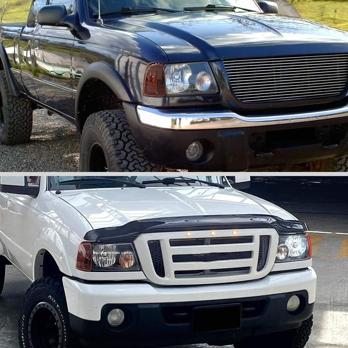 2001-2011 Ford Ranger Black Headlights & Corner Turn Signal Lights - Durable Replacement for Pickup Trucks - Perfect for Off-Roading & Night Driving
