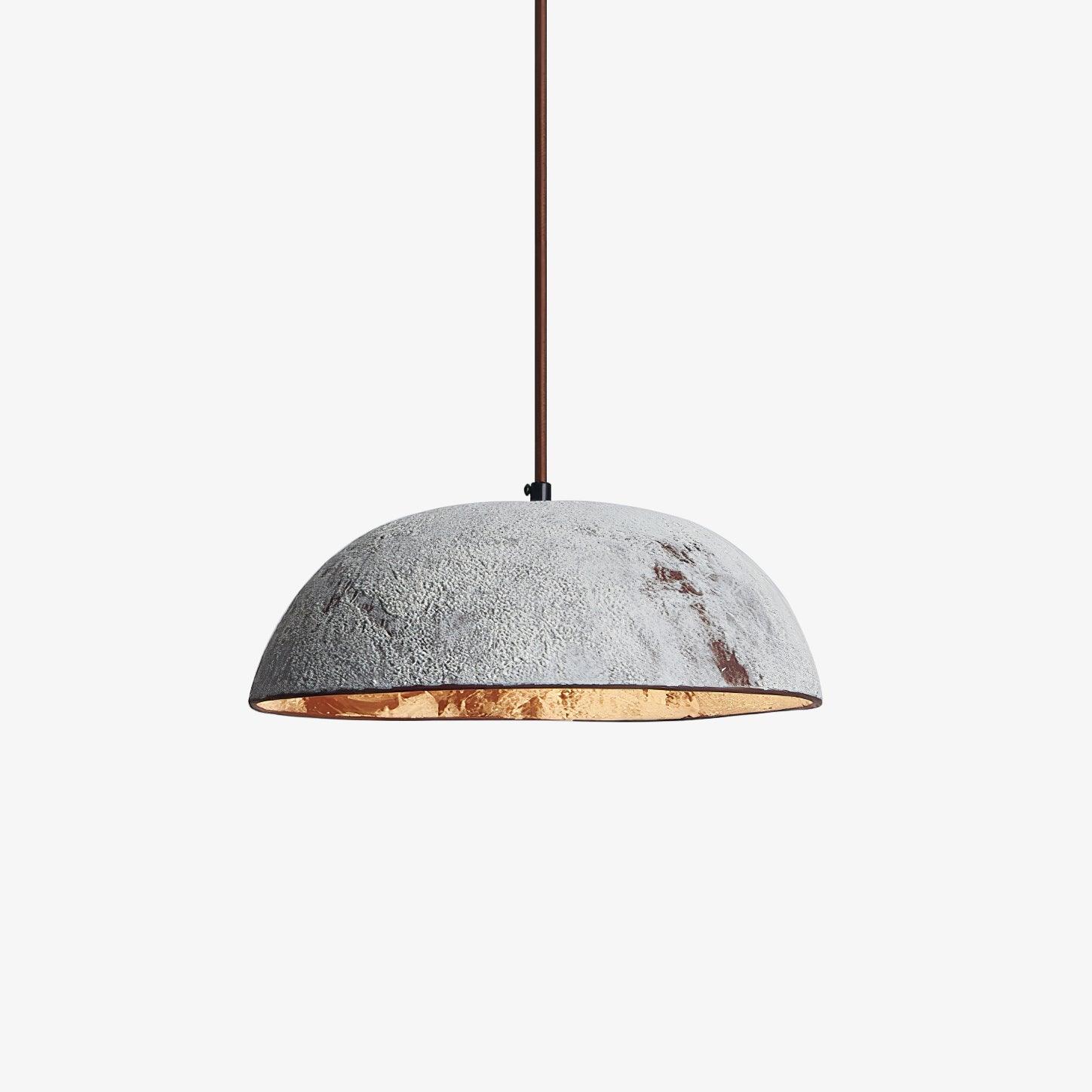 Vintage Ceramic Pendant Light - Half Dome Style Handcrafted Hanging Lamp for Kitchen Island, Dining Room or Bedroom Lighting
