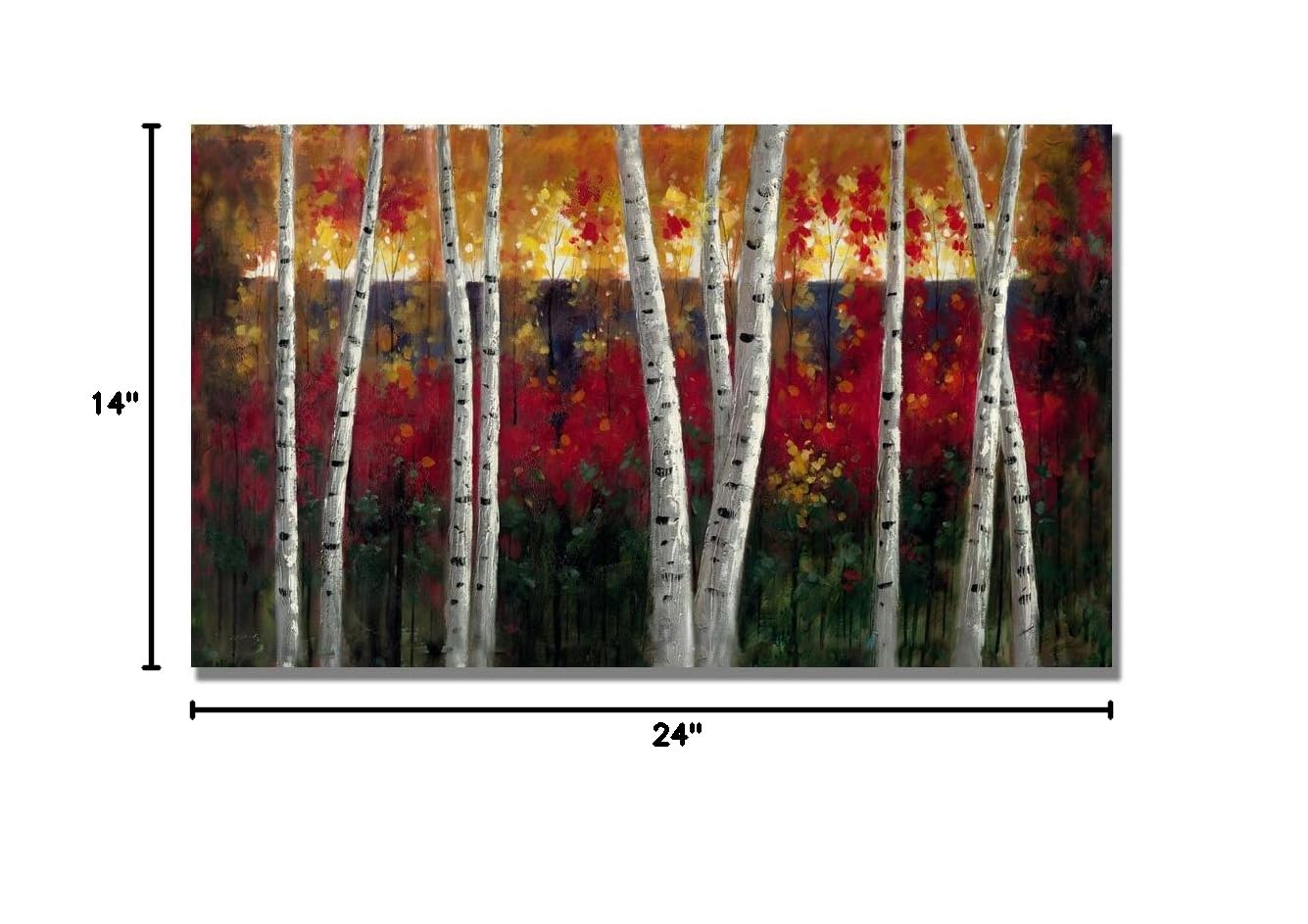 Trademark Fine Art Rio Autumn Canvas Art Print - 14x24 Inch Wall Decor for Living Room, Bedroom & Office