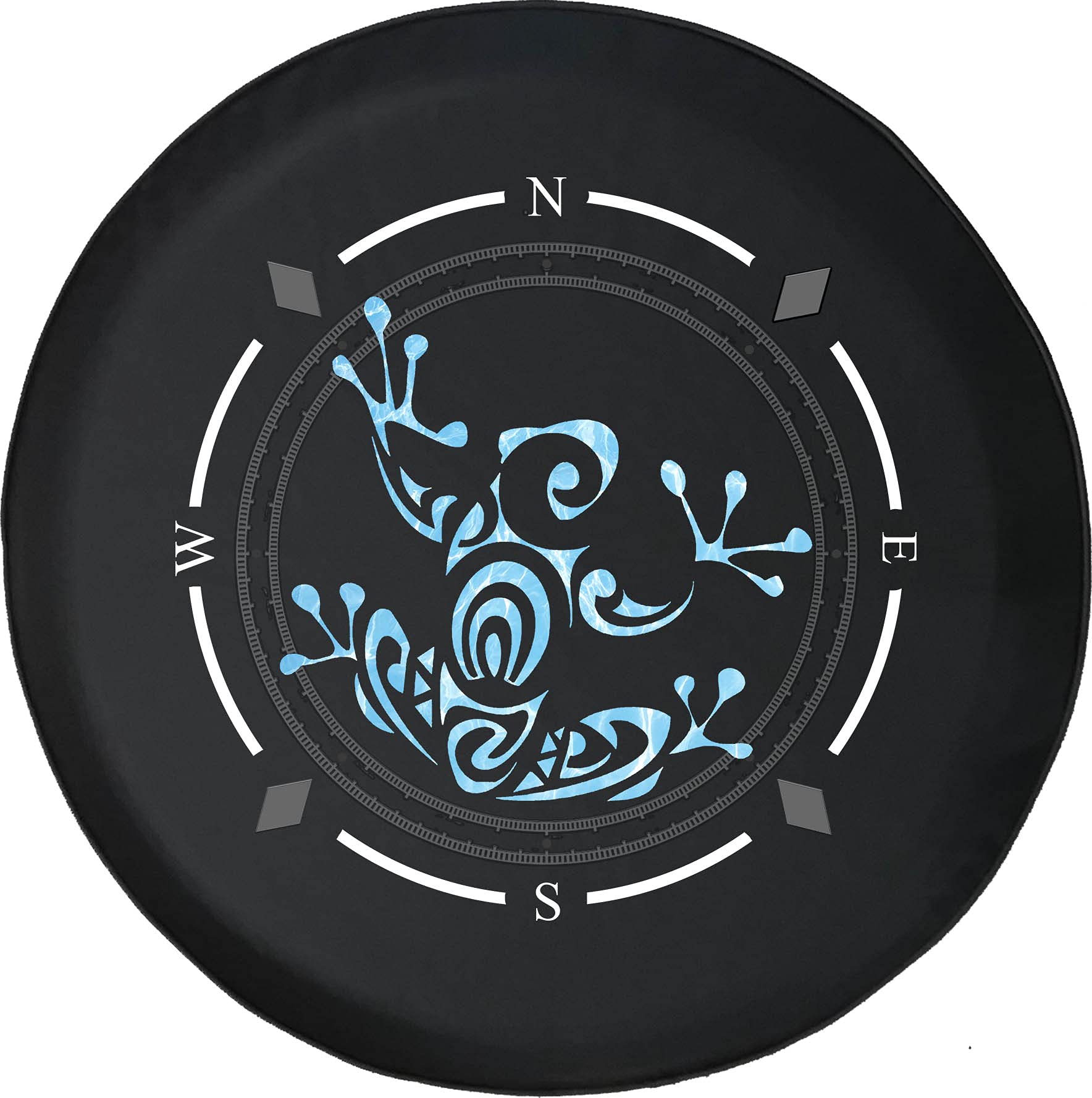 Premium American Unlimited Spare Tire Cover with Compass Design - Waterproof & Durable SUV, RV, Trailer Wheel Accessories for Outdoor Adventures & Road Trips
