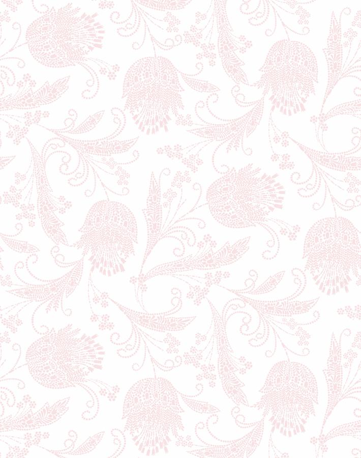Dear Prudence Floral Wallpaper by Wallshoppe - Pink Vintage Peel & Stick Wallpaper for Bedroom, Nursery, and Home Decor