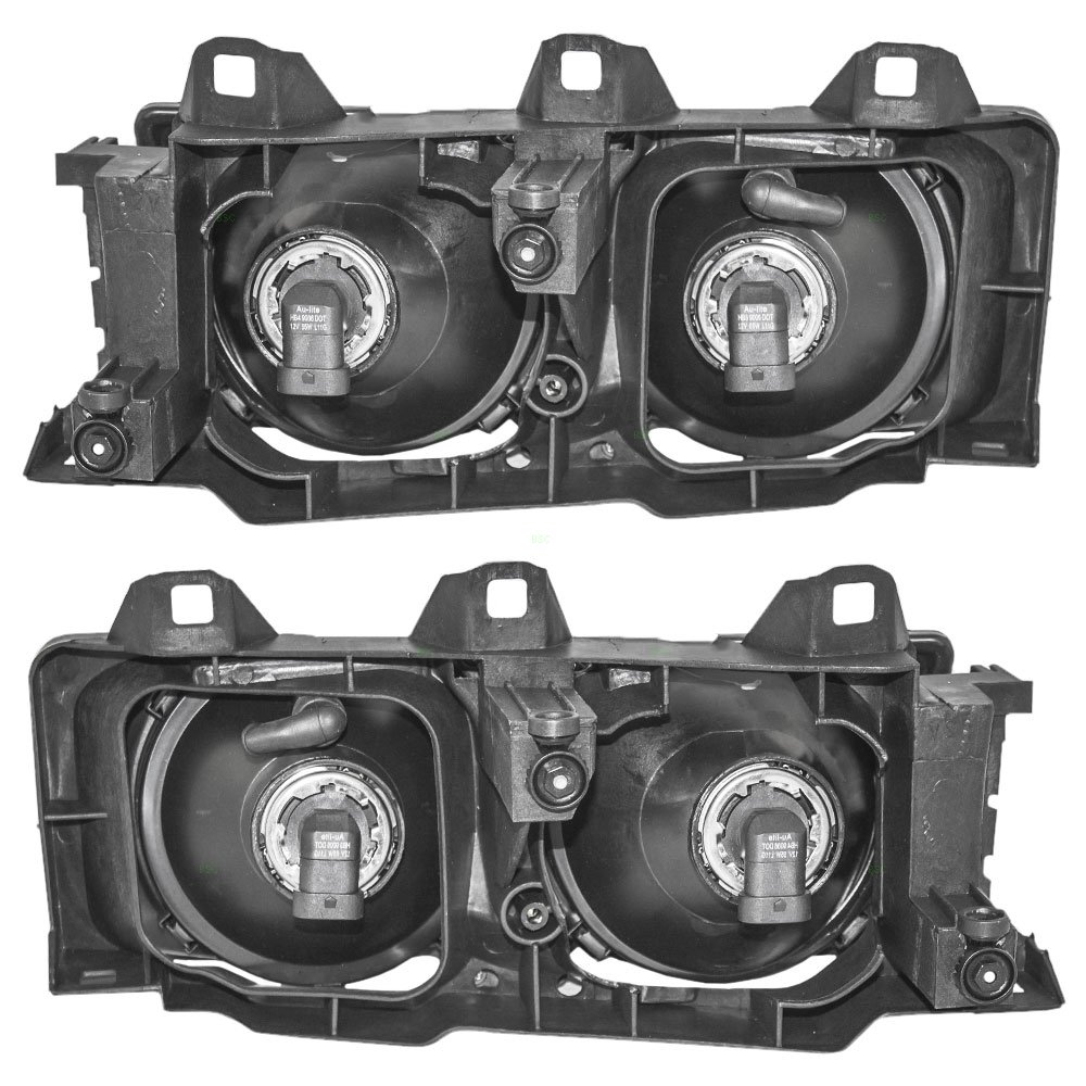 Brock Replacement Headlights for 1992-1999 BMW E36 3 Series - Driver & Passenger Side Headlamps (Part# 63121387861, 63121387862) - Perfect for Night Driving & Car Restoration Projects