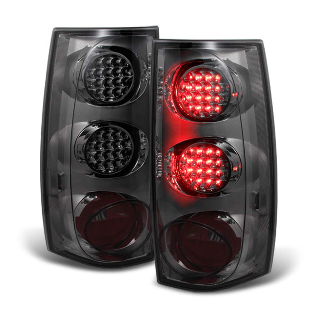 ACANII LED Tail Lights Brake Lamps for 2007-2014 Chevy Suburban Tahoe Yukon - Smoke Lens Style, Enhanced Visibility & Safety for Night Driving & Off-Road Adventures