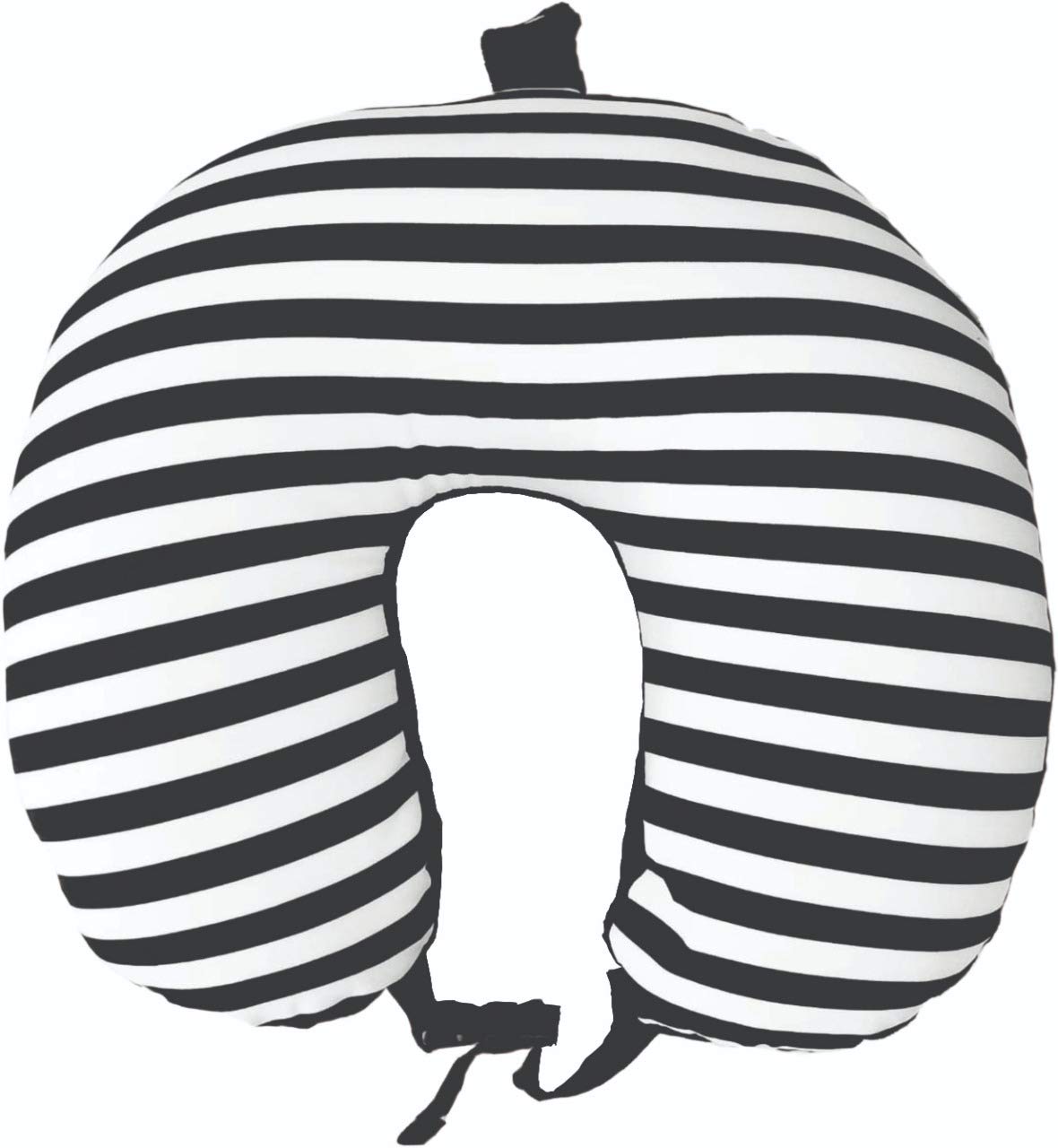 CNT Micro Bead Travel Neck Pillow - Zebra Print Black & White - Comfortable Support for Airplane, Car & Office Use - Compact & Portable for Travel Accessories