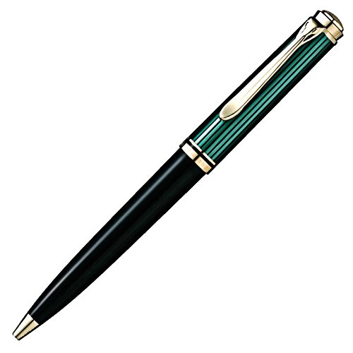 Pelikan K800 Ballpoint Pen - Premium Oil-Based Ink, Green Stripe Design, Authentic German Import | Perfect for Business Signatures, Gift Giving & Luxury Writing Experience