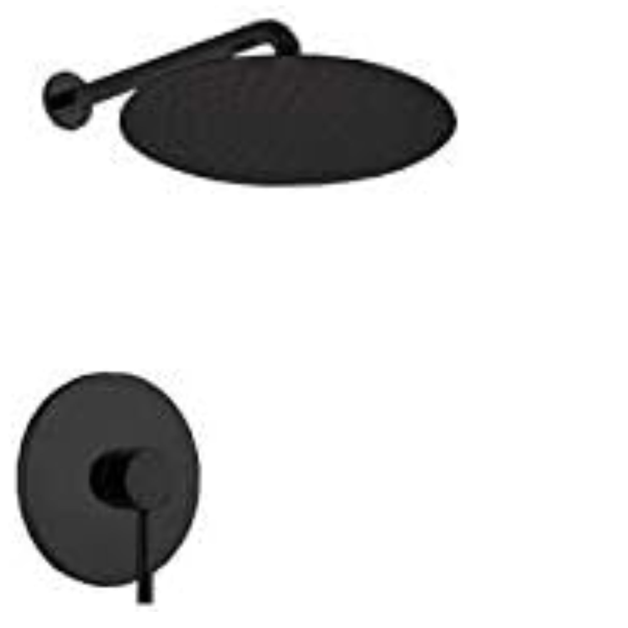Premium Matte Black Shower Set with 12 Inch Rainfall Showerhead - Modern Bathroom Fixtures for Spa-Like Experience at Home