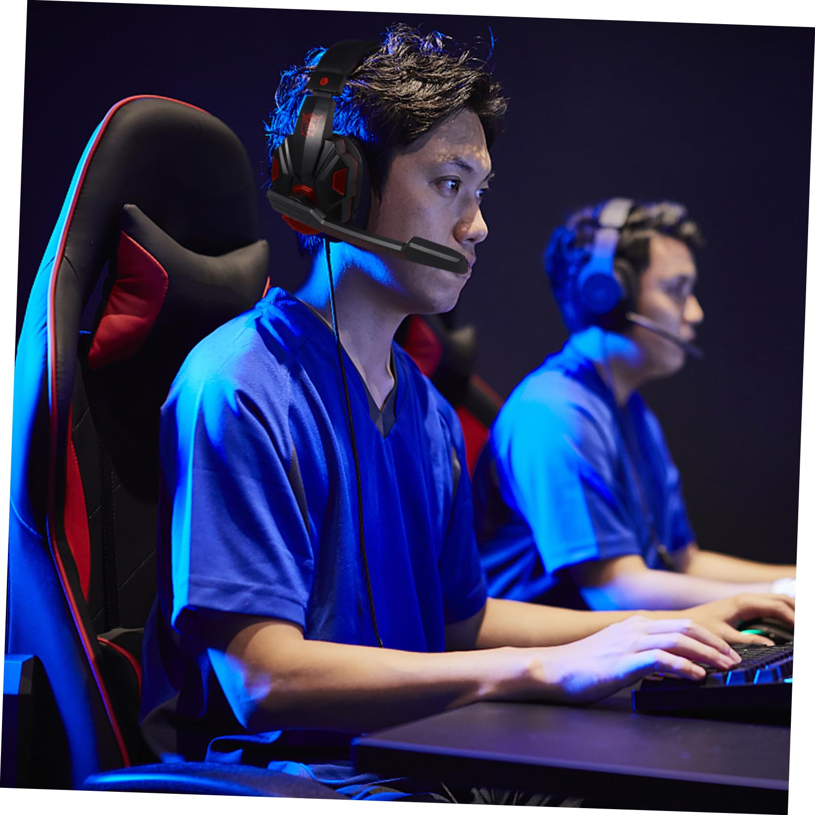 RORPOIR Wired Gaming Headset with Microphone - Over-Ear Noise Cancelling Headphones, Comfortable Protein Ear Cushions & Easy Volume Control - Perfect for PC, PS4, Xbox Gaming & Online Classes