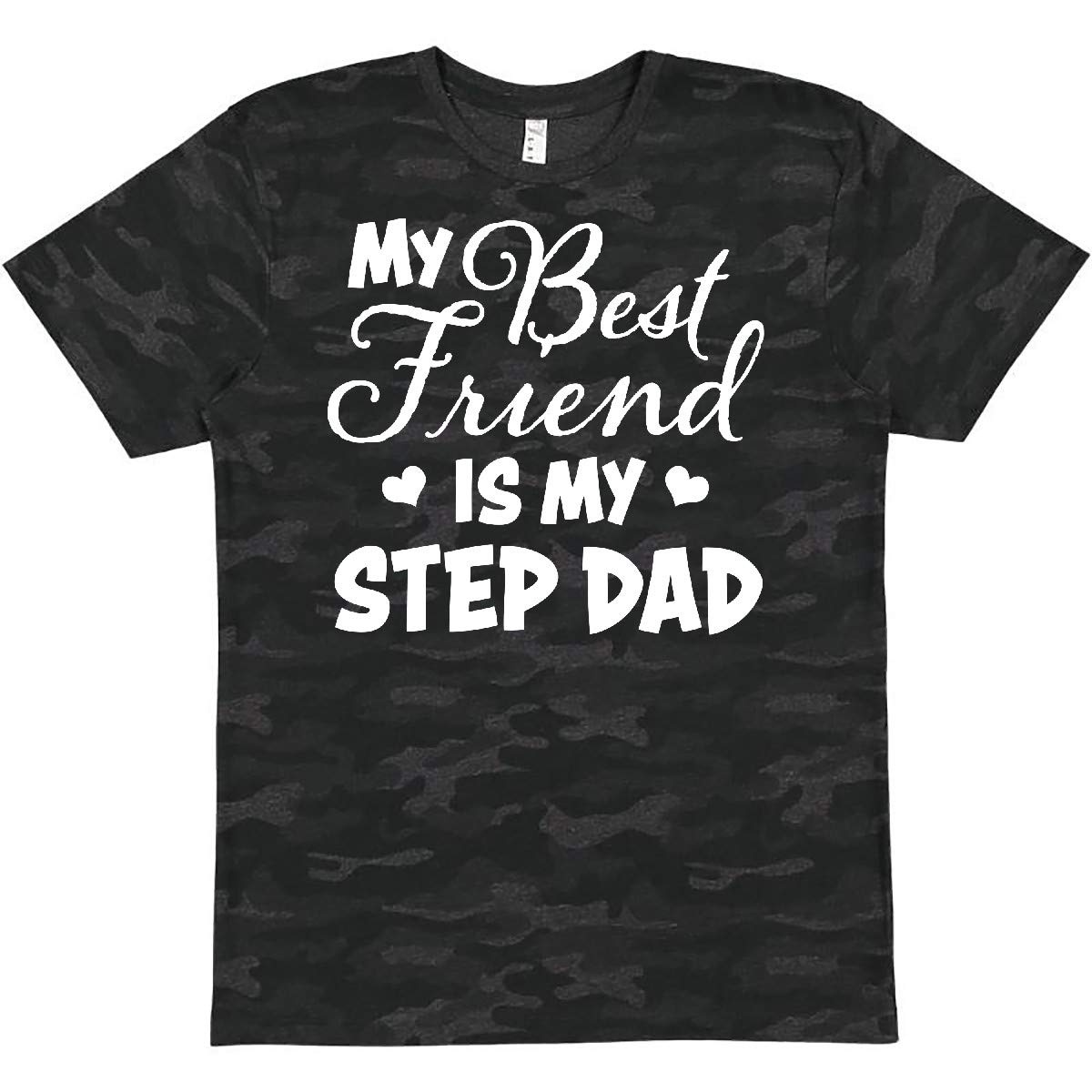 My Best Friend is My Step Dad with Hearts T-Shirt - Perfect for Family Gatherings, Father's Day, and Heartwarming Moments