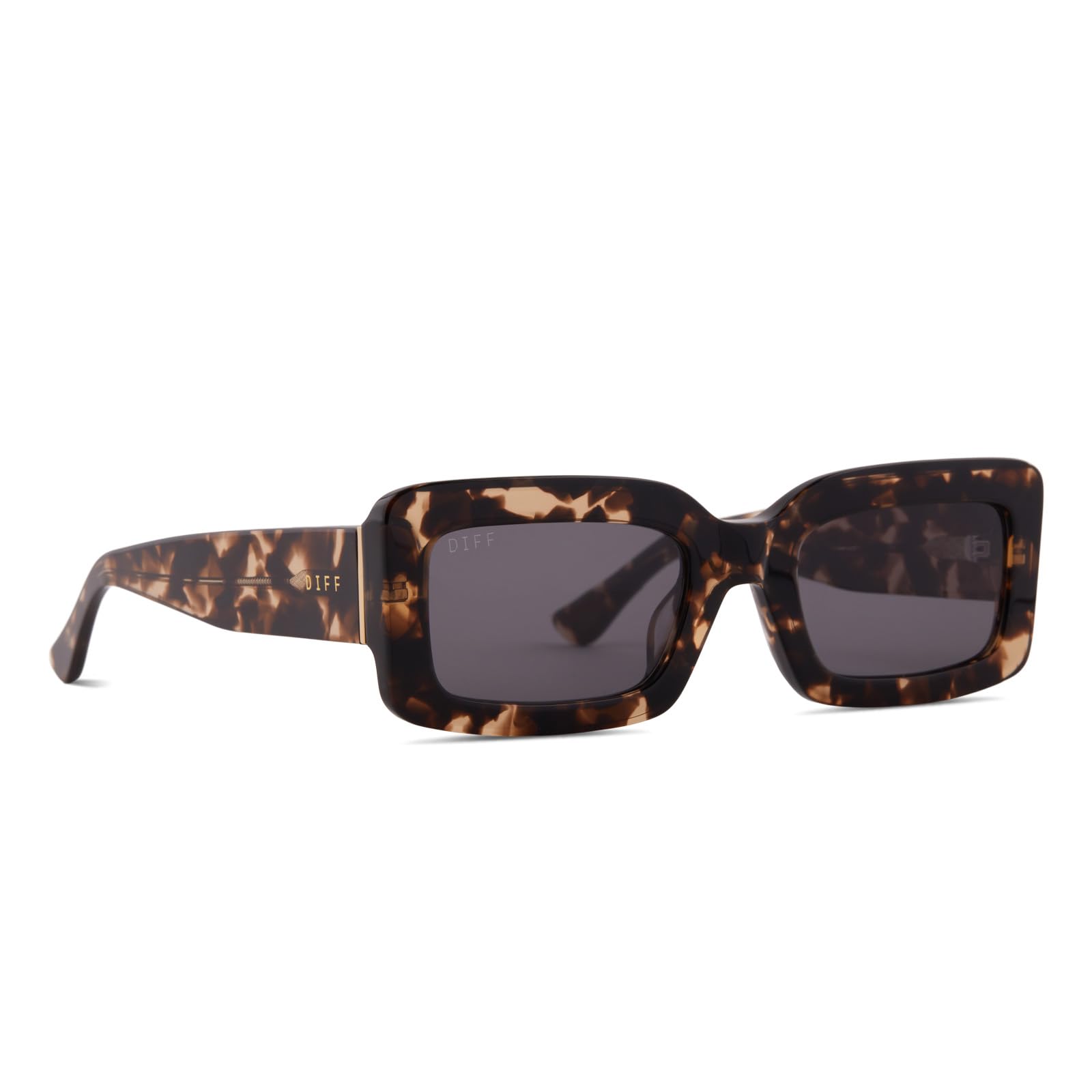 DIFF Indy Designer Women's Rectangular Sunglasses - UV400 Protection for Sun Safety - Perfect for Outdoor Activities, Beach, Driving & Fashion Accessories