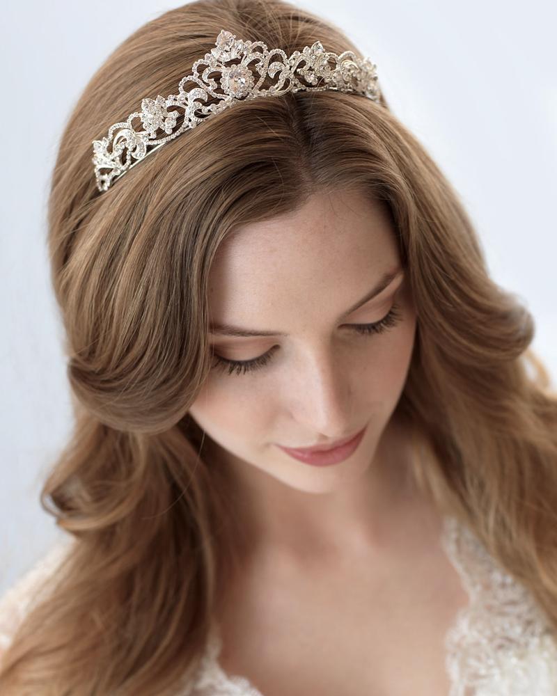Sparkling Elizabeth Rhinestone Wedding Tiara - Elegant Bridal Headpiece for Weddings, Prom, Pageants & Special Occasions