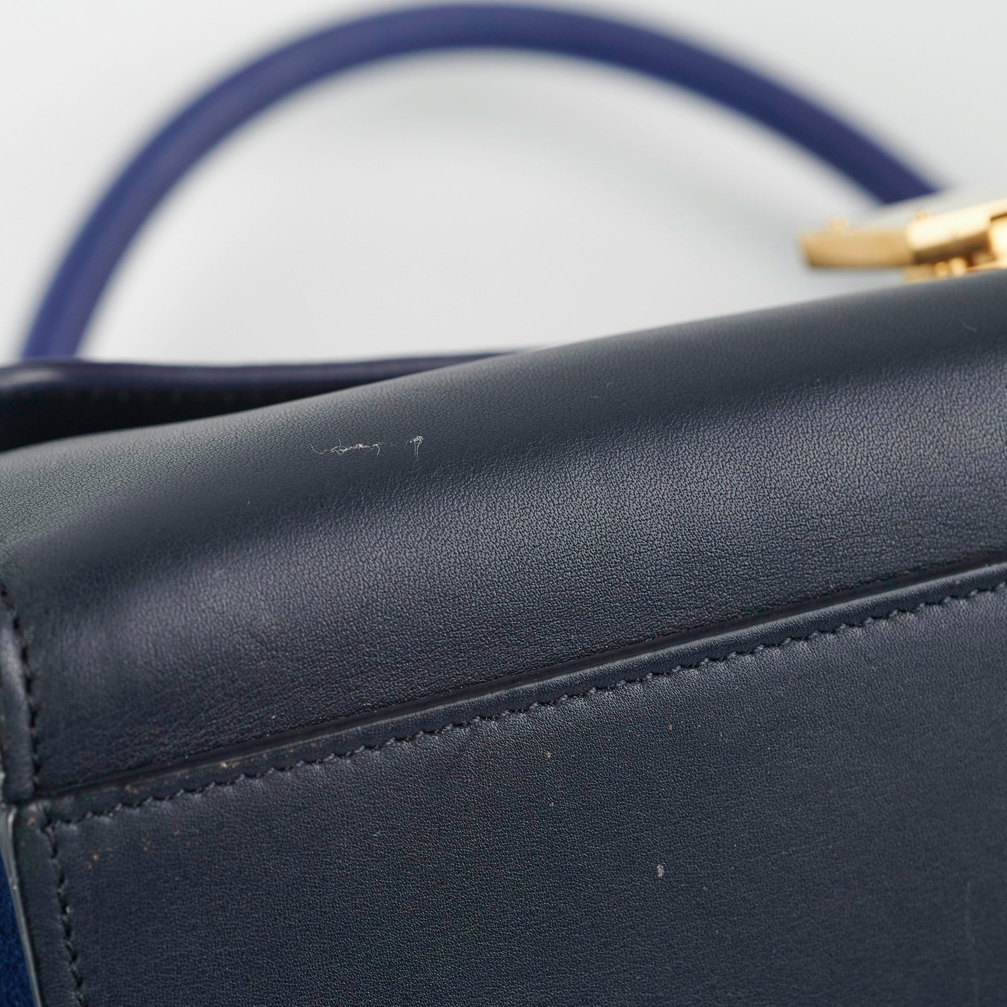 Celine Small Trapeze Handbag in Blue & Black - Stylish Crossbody Bag for Women | Perfect for Work, Travel & Evening Events
