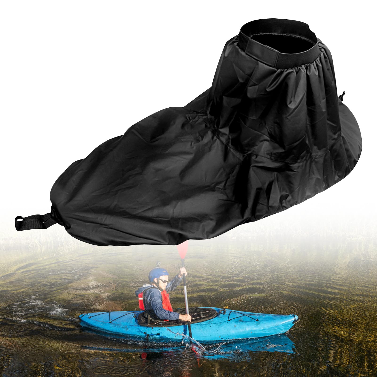 **Zerone Adjustable Nylon Kayak Spray Skirt - Universal Waterproof Kayaking Skirt for Canoeing & Whitewater Paddling - Perfect for Kayak Accessories & Water Sports Gear**