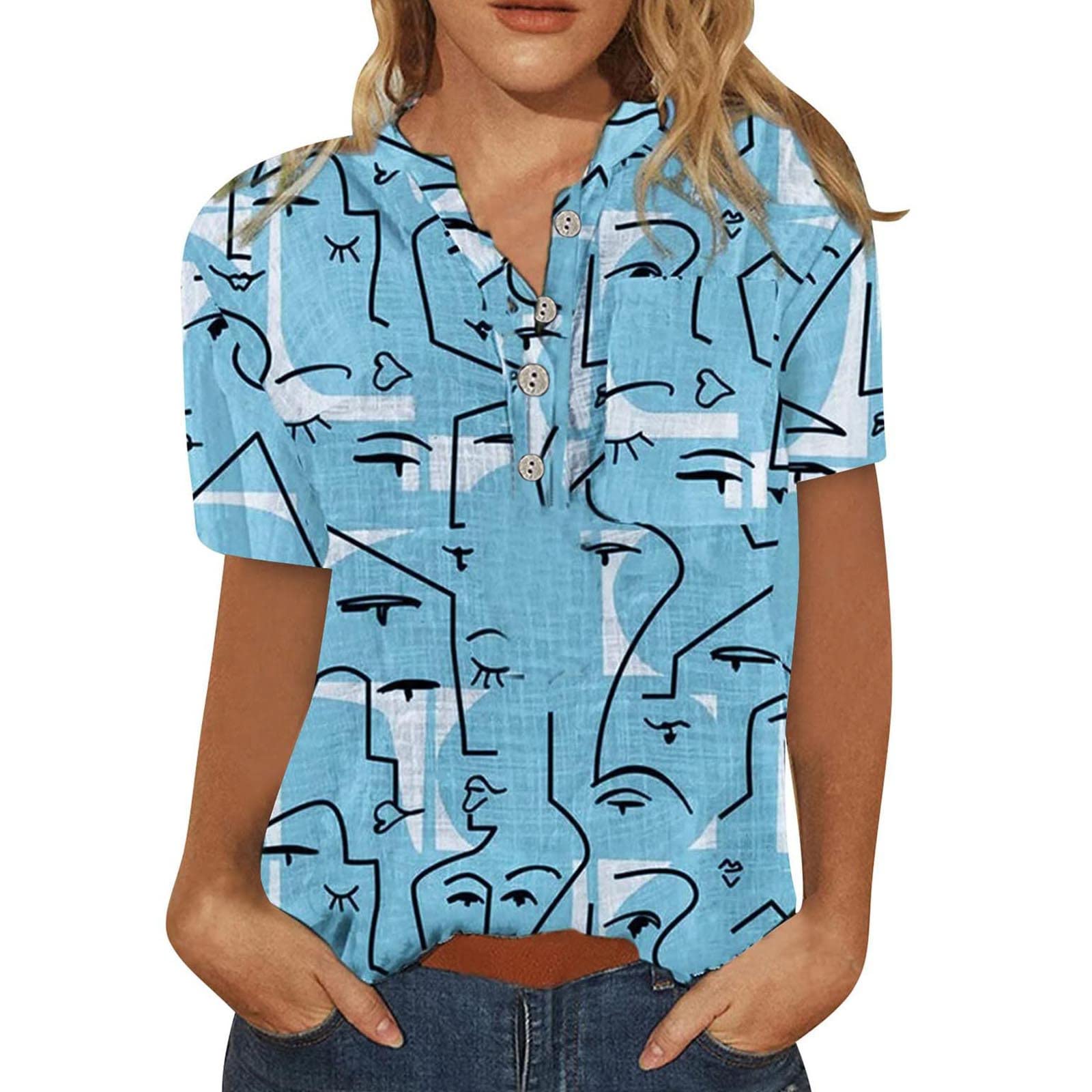 Women's Casual Summer Tops - Trendy Short Sleeve Shirts for Women, Sexy Loose Fit Sporty Blouse | Perfect for Outdoor Activities, Gym Wear & Everyday Fashion