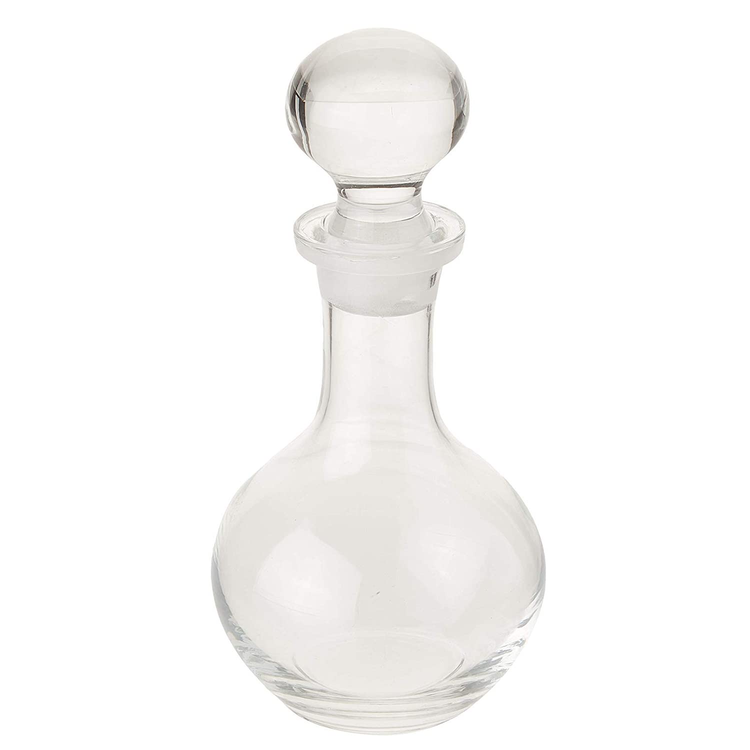 Elegant Modern Crystal Cut Glass Decanter - 8 oz Whiskey Decanter with Stopper for Bourbon, Scotch & Wine - Perfect for Home Bars, Dinner Parties & Wedding Gifts