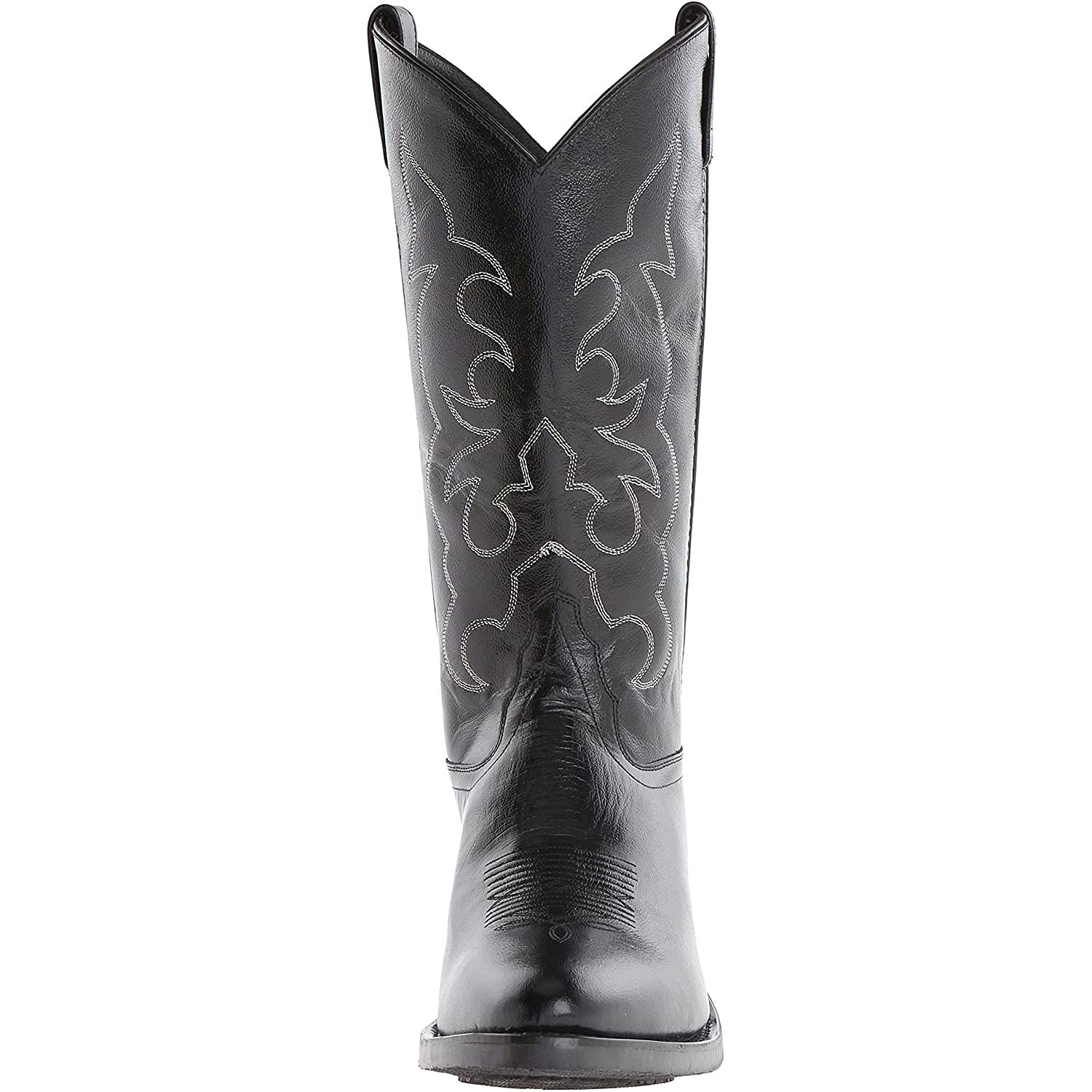 Men's Cowboy Boots - Old West Western Boots with Stitched Detail & Cushioned Round Toe for Comfort | Perfect for Rodeo, Country Dancing & Western Fashion
