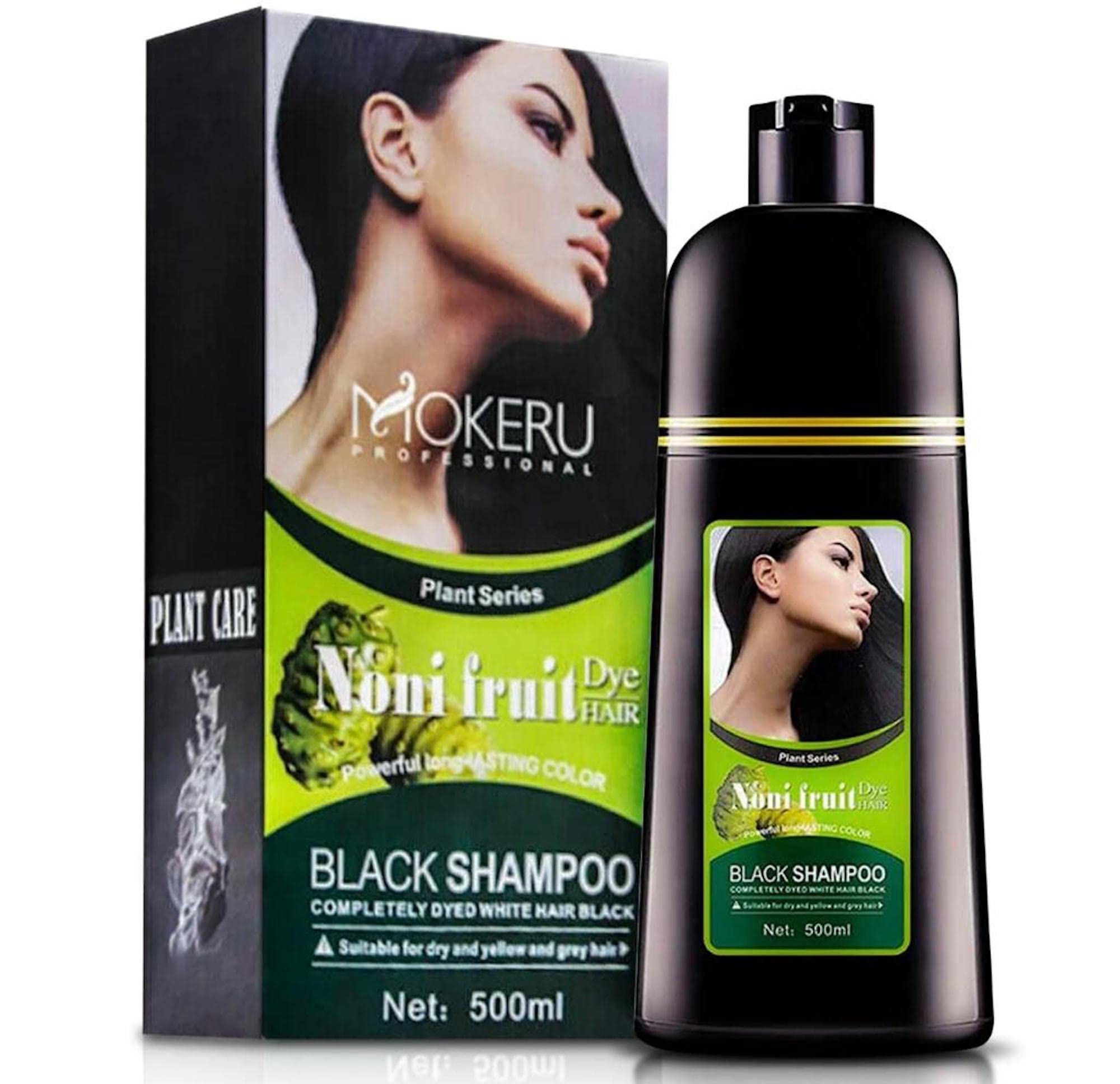 Maani NONI BLACK Professional Oil Hair Dye Color Shampoo 500ml - Fast Acting Gray Coverage, Long Lasting Natural Black Color in Minutes | Perfect for At-Home Hair Coloring & Touch-Ups Between Salon Visits