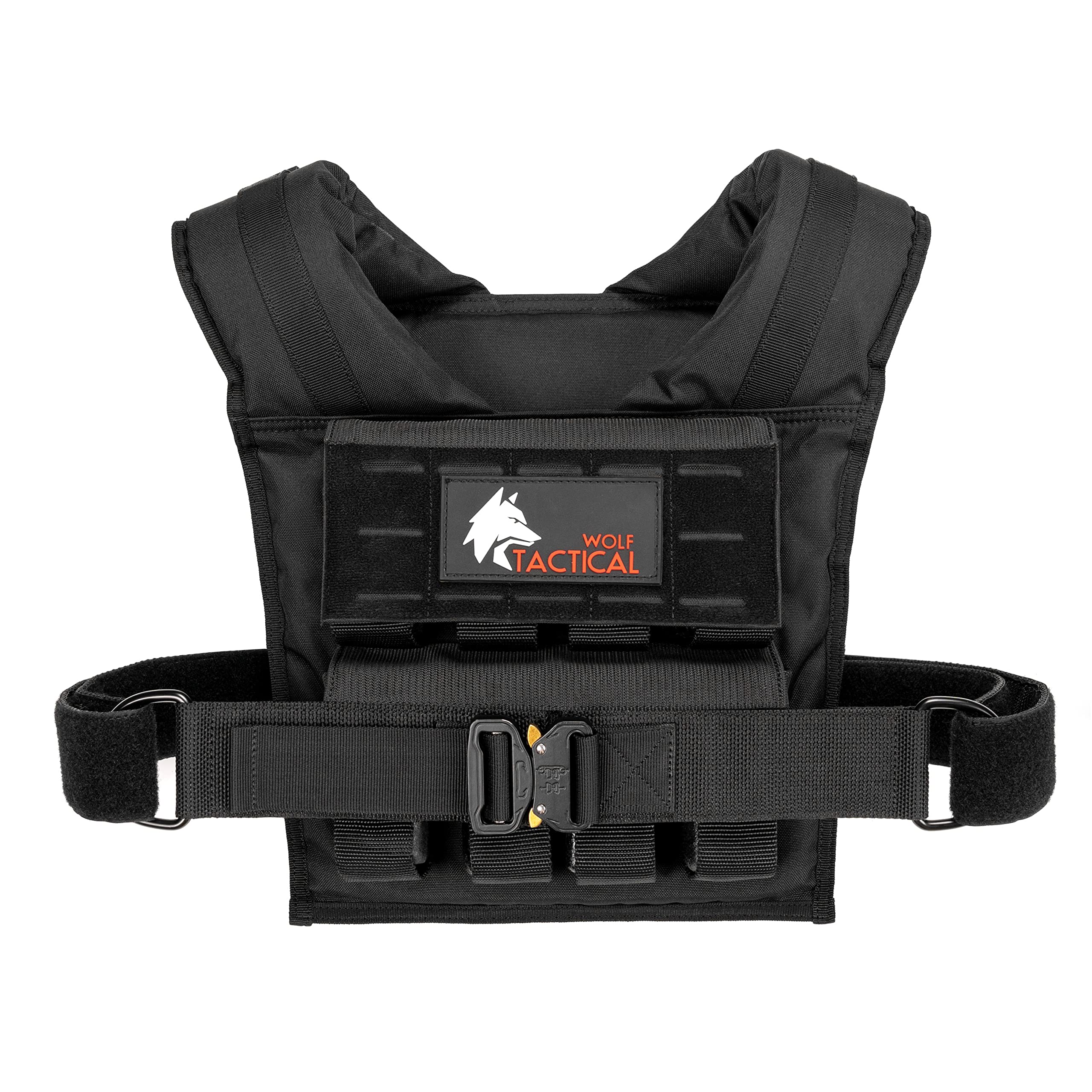 WOLF TACTICAL Weighted Training Vest for Men - Adjustable Strength Workout Vest with Removable Weights for CrossFit, Running & Fitness Training | Ideal for Gym, Home Exercise & Outdoor Workouts