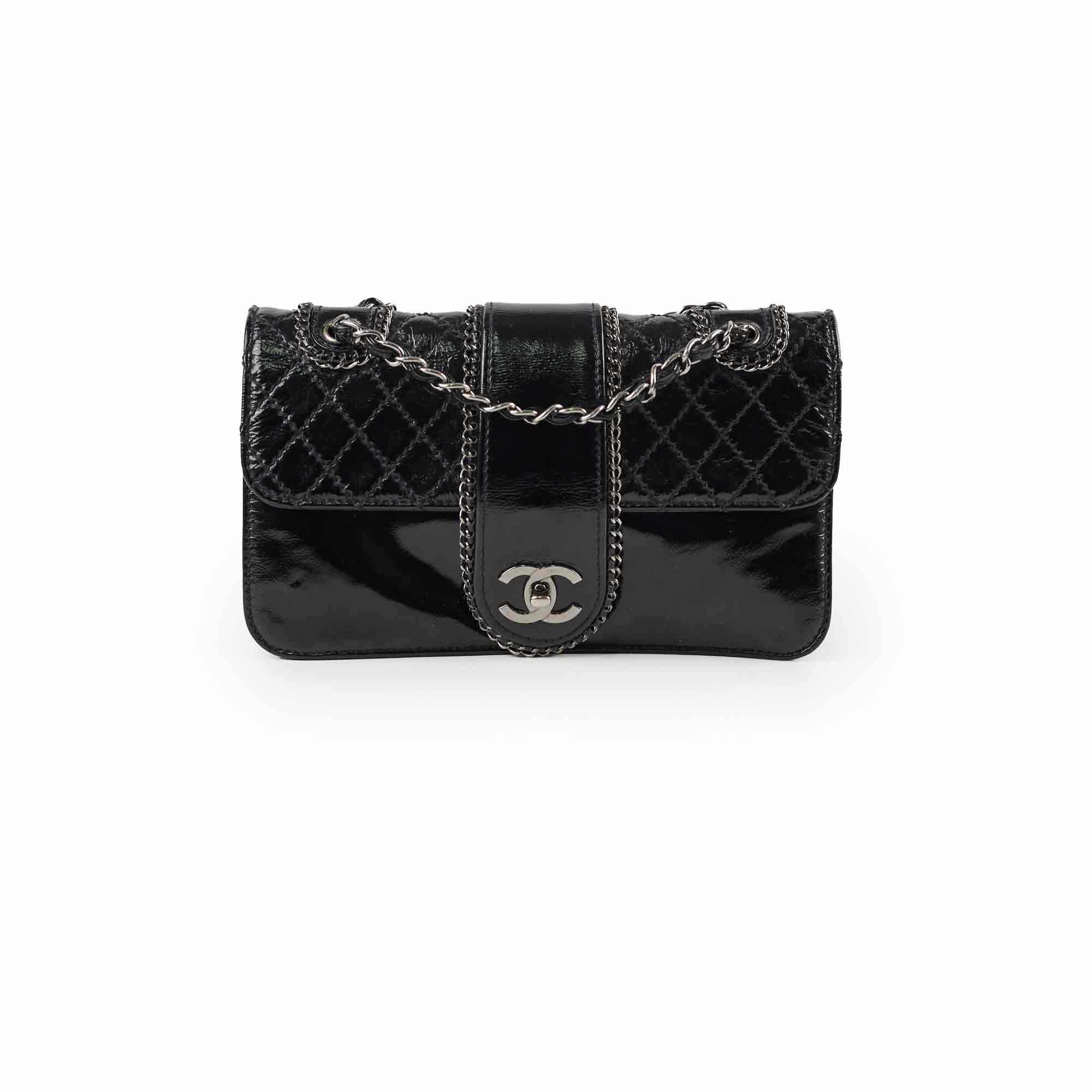 Chanel Madison Patent Leather Shoulder Bag - Black Crossbody Purse for Women | Perfect for Work, Evening Out & Travel