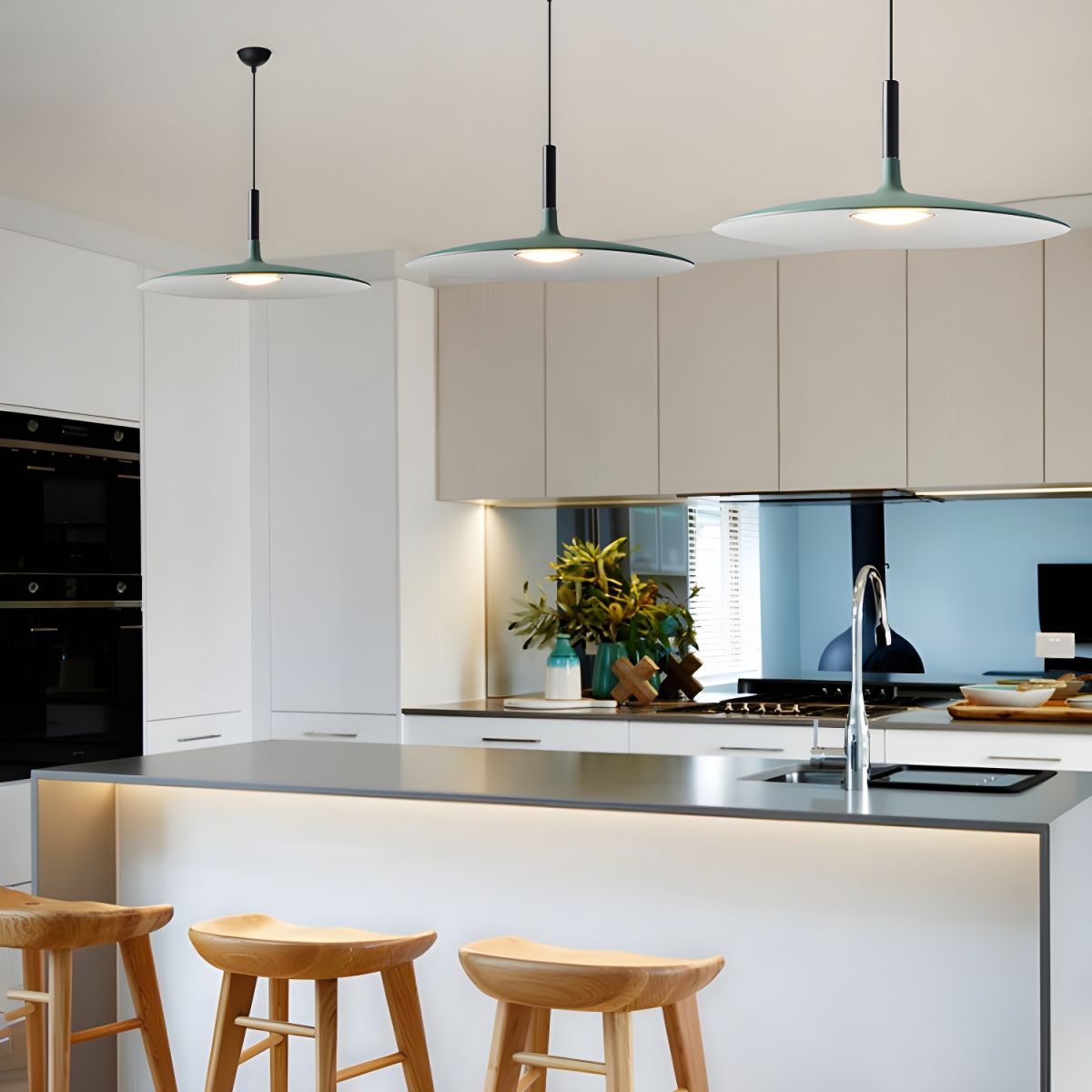 Aplomb Metal Pendant Lamp - Modern Industrial Ceiling Light Fixture for Dining Room, Kitchen, or Living Room Decor