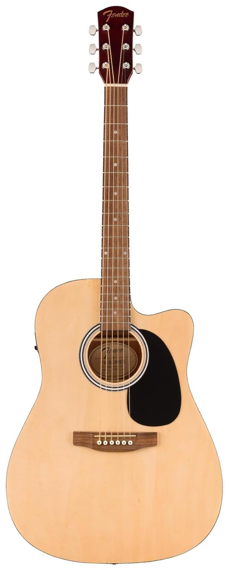 Fender Dreadnought Acoustic-Electric Guitar Natural Bundle with Hard Case, Strap, Strings, Picks & Austin Bazaar Instructional Video - Perfect for Beginners, Live Performances & Home Practice