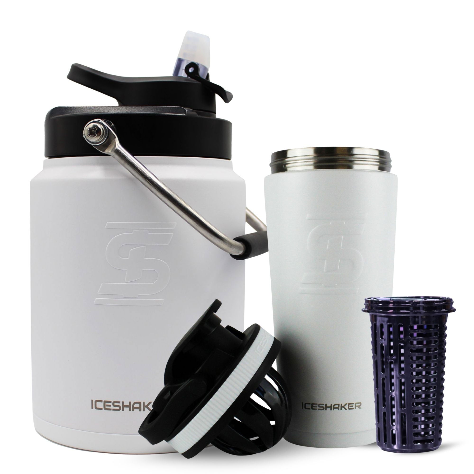 Premium Ice Shaker Hydration Pack - Insulated Water Bottle for Gym, Workout & Outdoor Sports - Leakproof & BPA-Free Shaker Cup for Protein Shakes & Cold Drinks