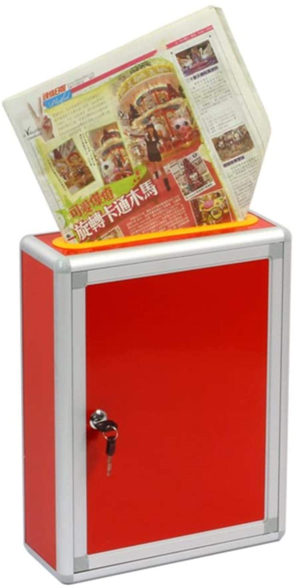 Red Mailbox Postbox - Durable Wall-Mounted for Elections & Donations