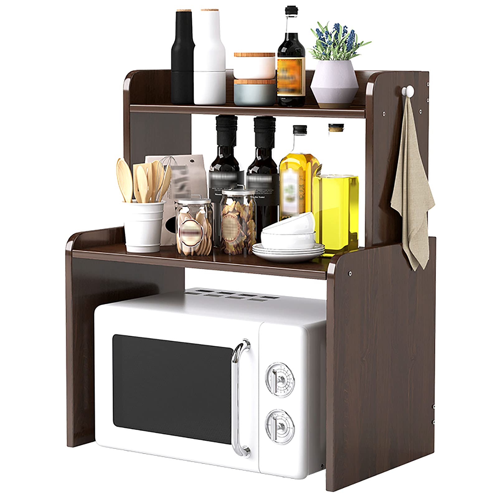 Eervff 3-Tier Kitchen Shelf - Spice Rack & Microwave Stand for Countertop, 54x35x70cm - Perfect for Organizing Seasonings, Small Appliances & Kitchen Supplies