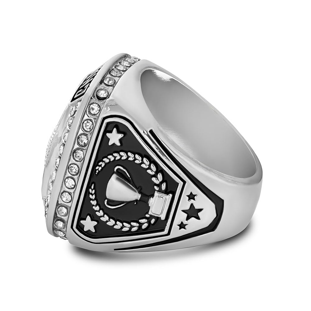 1-12 Pack Baseball Champion Trophy Rings - Customizable Sports Awards for Teams & Players - Perfect for Tournaments, Championships & Celebrations