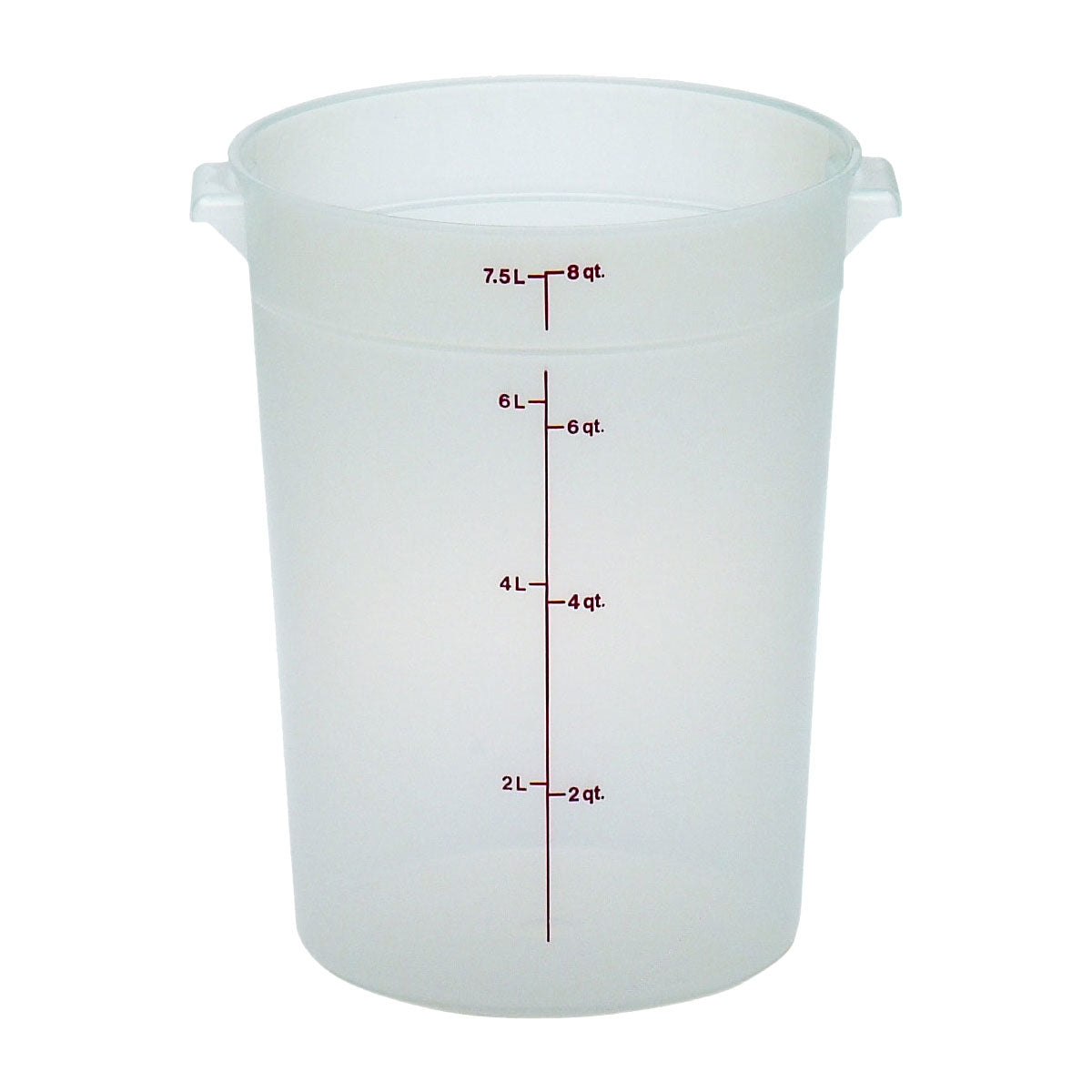 Cambro RFS8PP190 8 Quart Round Food Storage Container - Translucent Plastic, BPA-Free, Commercial & Home Kitchen Use for Meal Prep, Leftovers, Bulk Food Storage