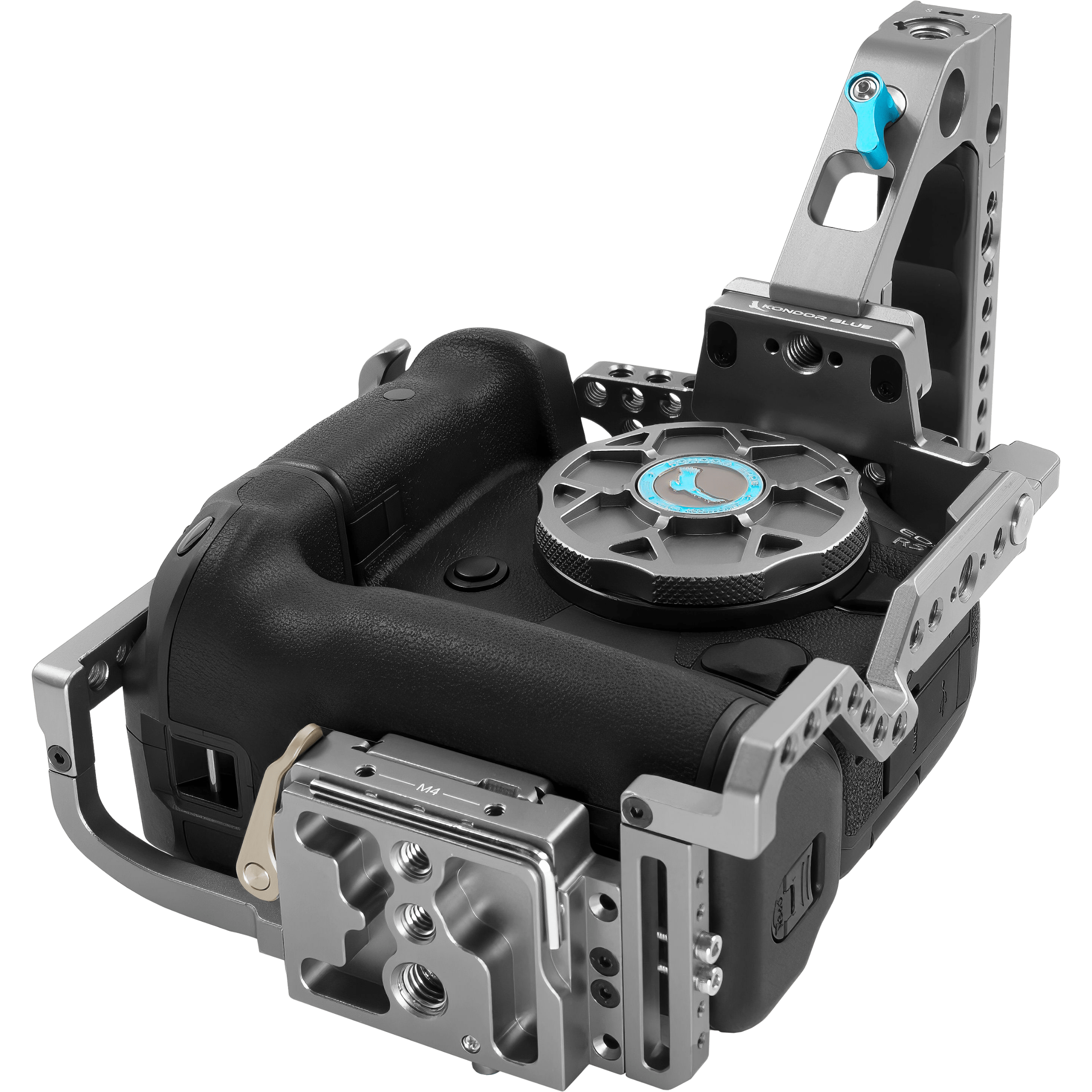 Kondor Blue Canon R5/R6 Battery Grip Cage with Top Handle (Space Gray) - Professional Camera Rig for Cinematic Filmmaking & Photography