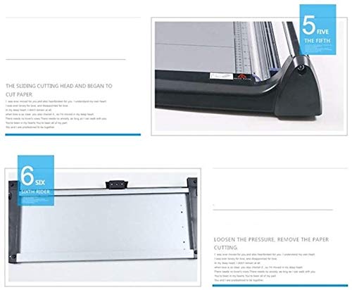 Premium KDLK Paper Cutter & Trimmer - Safety Carbon Steel Rolling Blade for Office, Crafting & Scrapbooking - Easily Cuts 15 A4 Sheets - Ideal for Office Supplies, School Projects & Home DIY