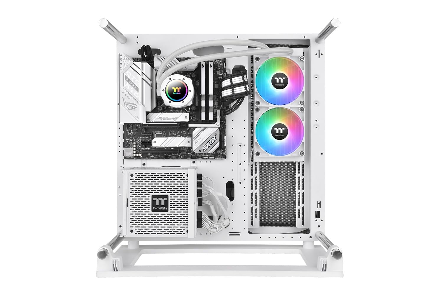 Thermaltake TH240 V2 ARGB Sync AIO Liquid CPU Cooler - Snow White Edition - 240mm Radiator - Intel/AMD Compatible - for Gaming PC, Workstation & Overclocking
