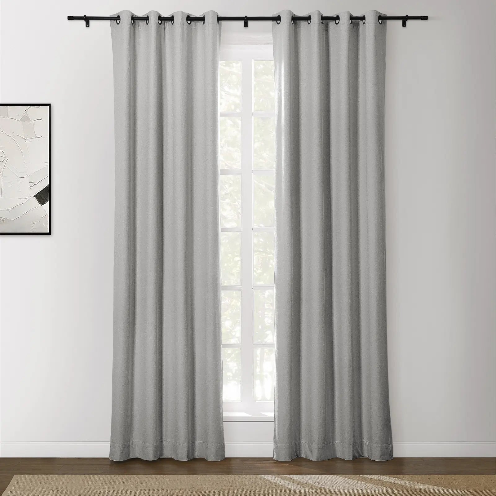 Lila 100% Blackout Curtains with Grommet Top - Light Blocking Window Drapes for Bedroom, Nursery & Home Theater
