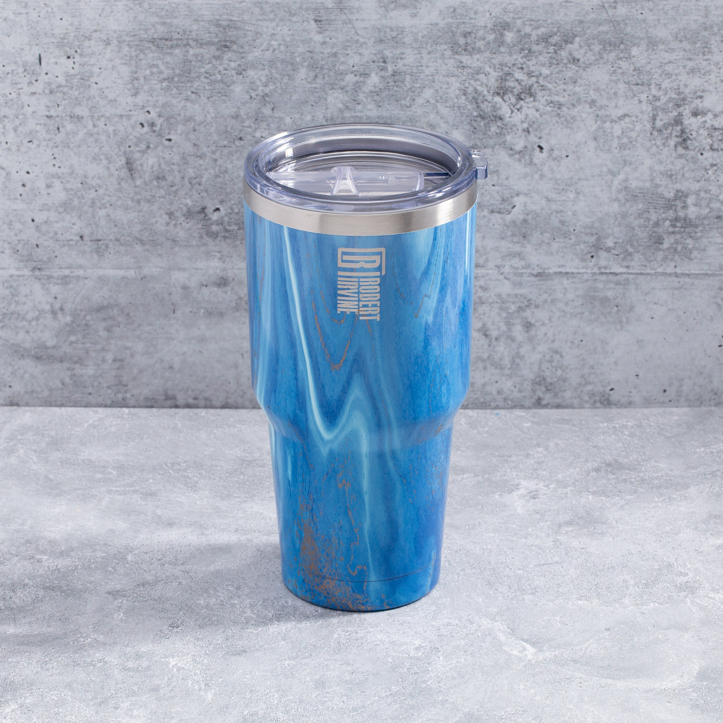 Blue Geode All Purpose Tumbler - 20oz Insulated Stainless Steel Travel Mug with Lid & Handle - Perfect for Coffee, Tea & Cold Drinks at Home, Office or On-the-Go