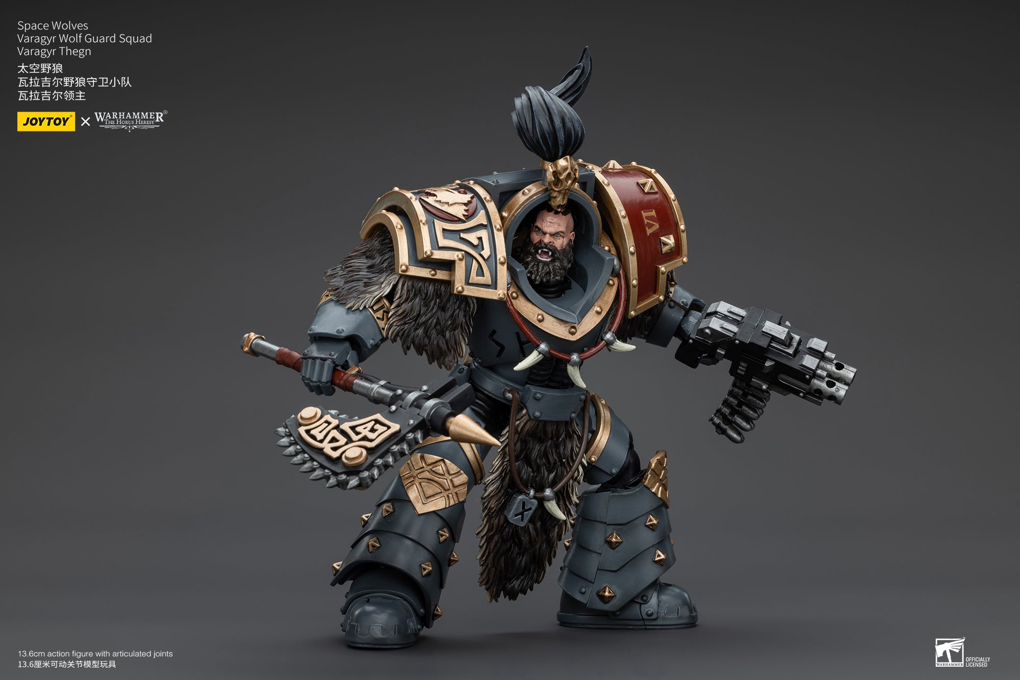 JOYTOY 1/18 Scale Warhammer The Horus Heresy Space Wolves Varagyr Wolf Guard Squad Action Figures - Collectible Miniatures for Tabletop Gaming & Display