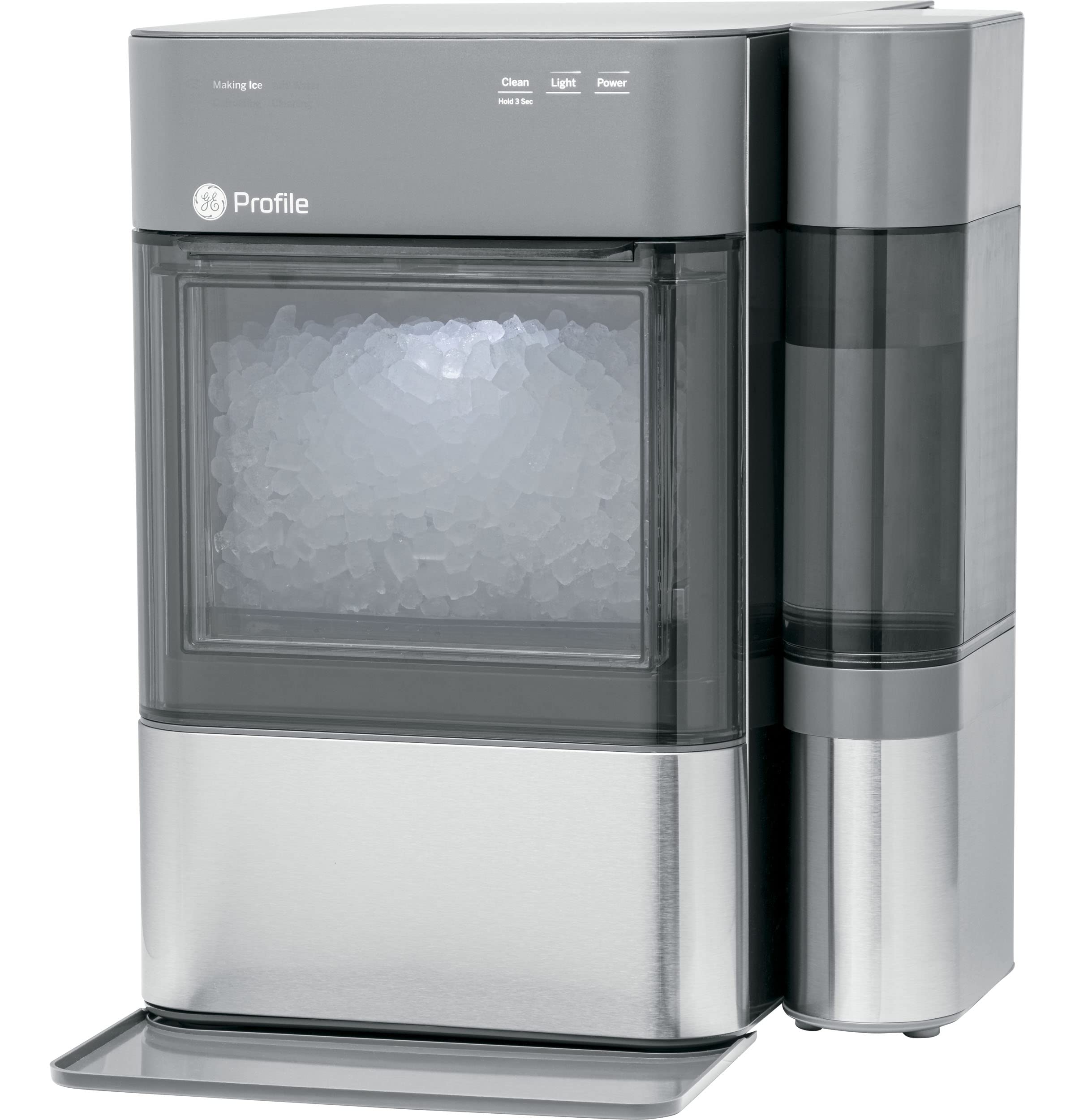 GE Profile Opal 2.0 Countertop Nugget Ice Maker with Side Tank & WiFi - Smart Home Kitchen Appliance - Stainless Steel (Renewed) - Perfect for Cocktails, Sodas & Home Entertaining