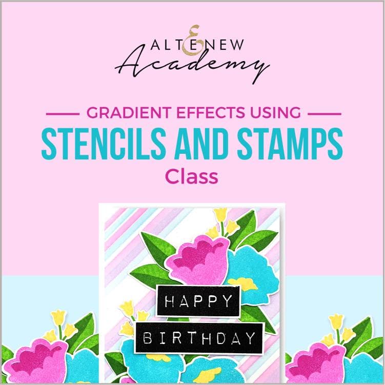 Gradient Effects Using Stencils & Stamps - DIY Art Class for Home Decor & Scrapbooking Projects