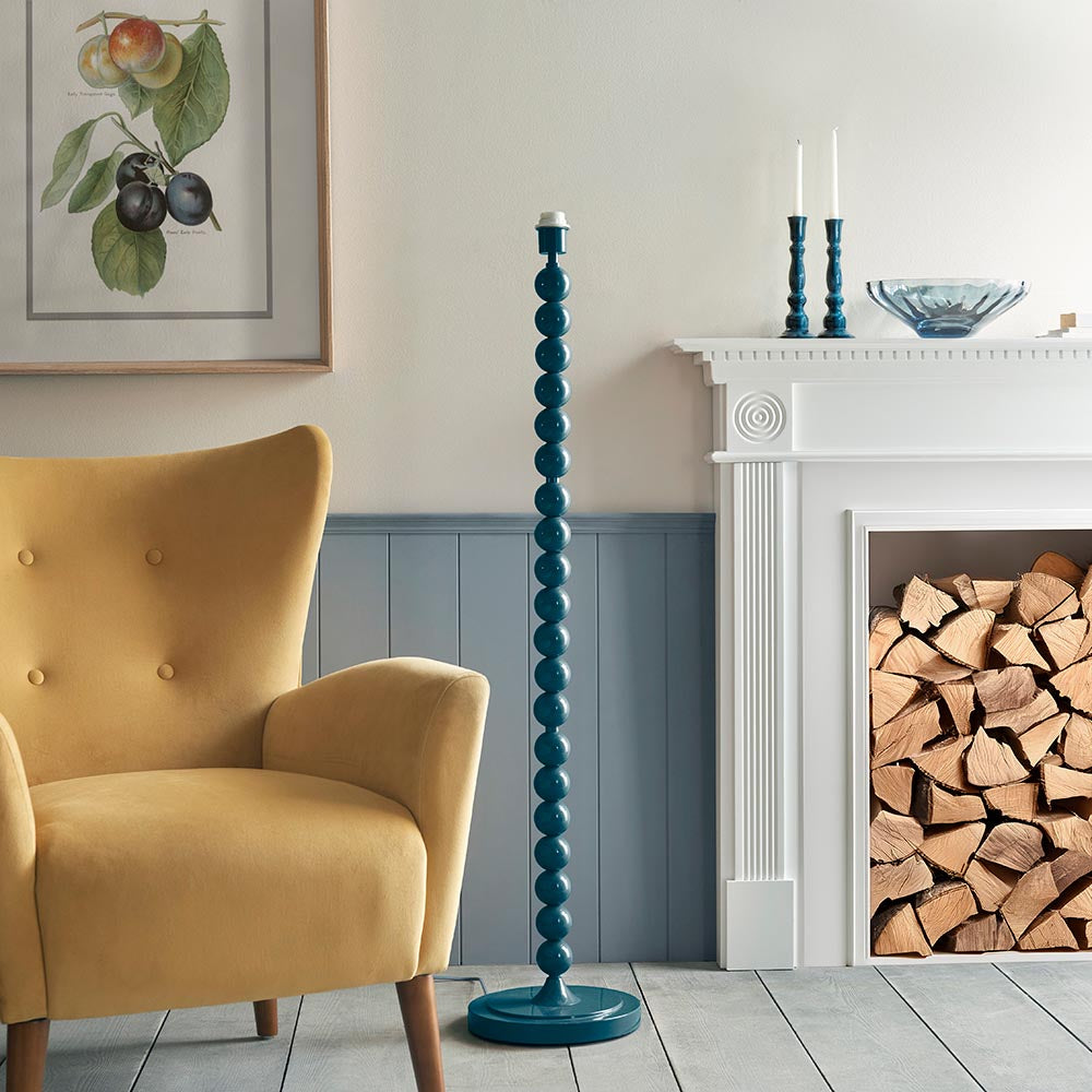 Auralis Ripple Floor Lamp with E27 Socket - Modern LED Standing Light for Living Room, Bedroom & Office - Adjustable Height in Multiple Finishes (Black, White, Bronze) - Perfect for Ambient Lighting & Home Decor