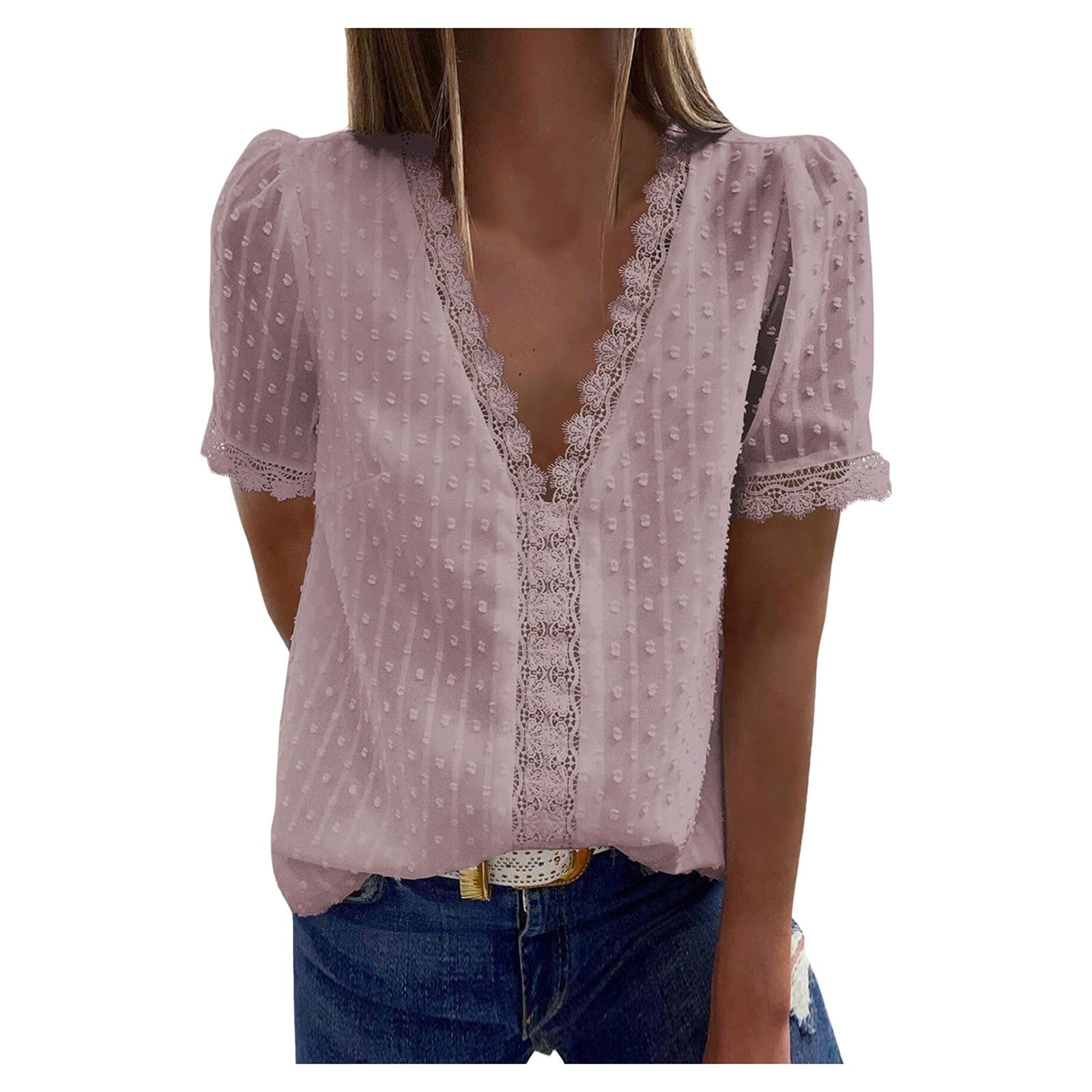 Plus Size Women's Fashion - Stylish Skirts, Blouses & Sexy Dresses | Graphic Print Tops in Pink A396 | Perfect for Casual Wear, Office Outfits & Date Nights